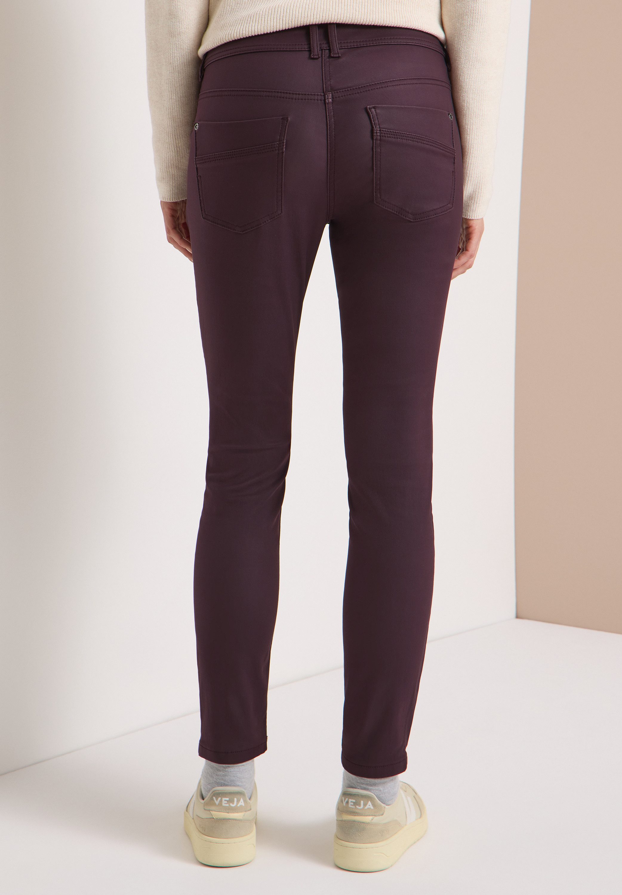 CECIL 5-Pocket-Hose Style Toronto im Leder-Look, mit leicht glänzender Besc günstig online kaufen