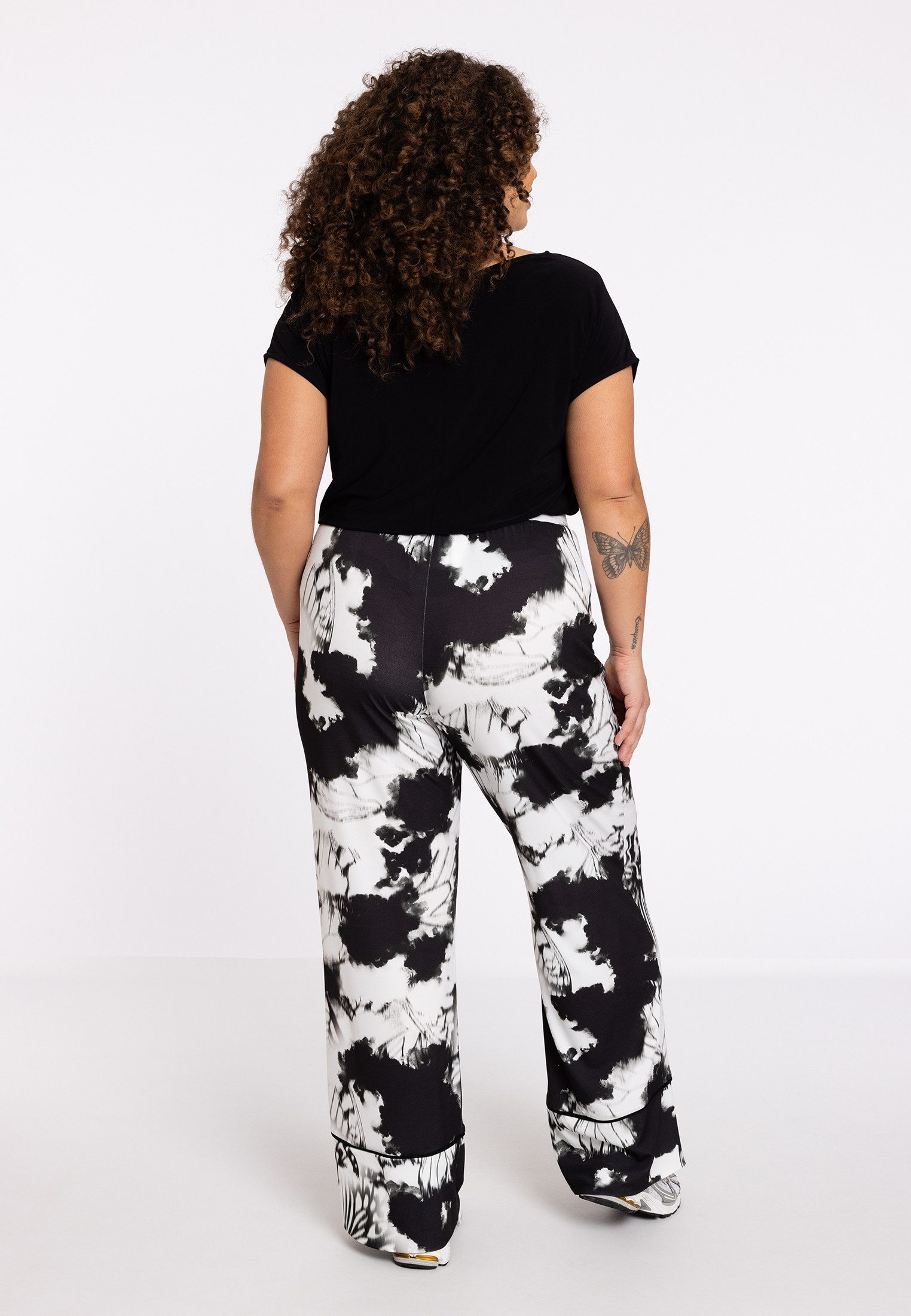 YOEK Bootcuthose Damen Hose mit Druck