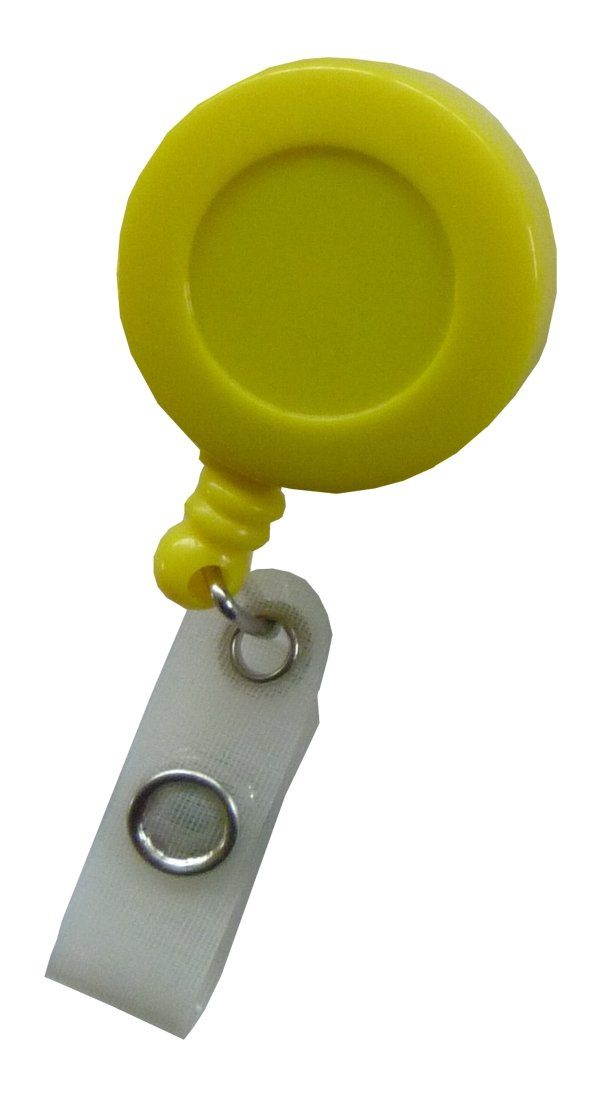 (10-tlg), Form Gürtelclip, Ausweishalter / / Ausweisclip runde Jojo Schlüsselanhänger Druckknopfschlaufe Kranholdt Gelb