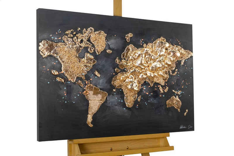 KUNSTLOFT Gemälde »Reise um die Welt«, handgemaltes Bild auf Leinwand