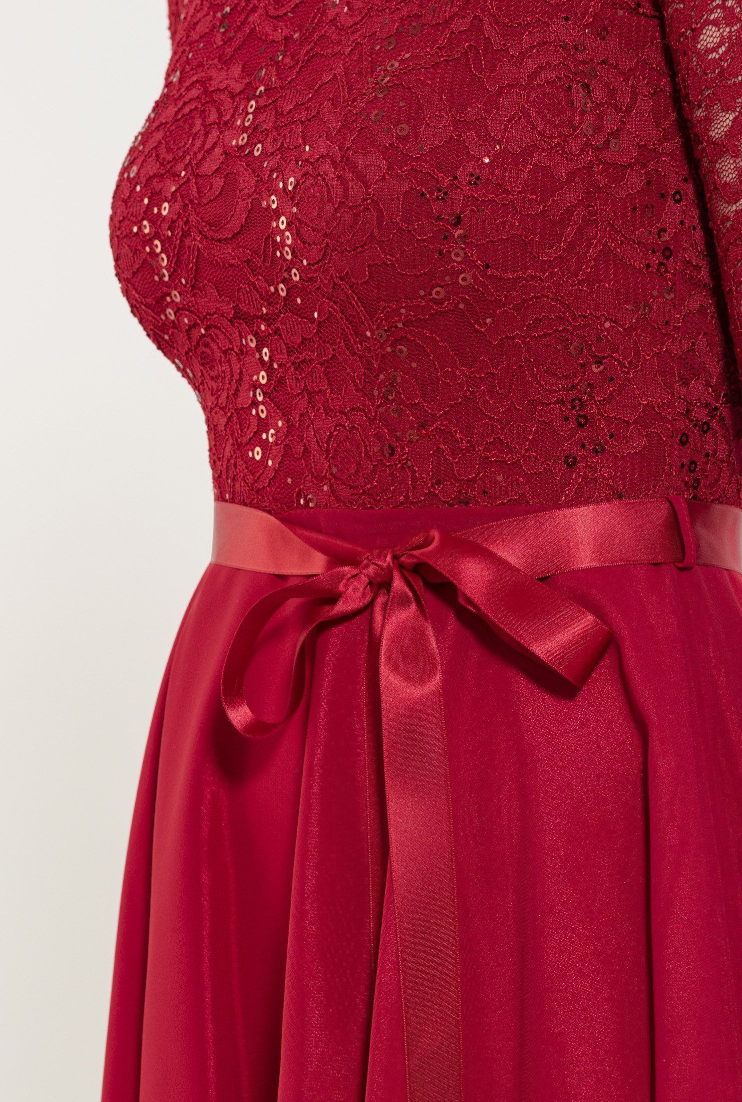 SWING Cocktailkleid Taillierte Passform mit ausgestelltem Rockteil – Bild 5 von 5