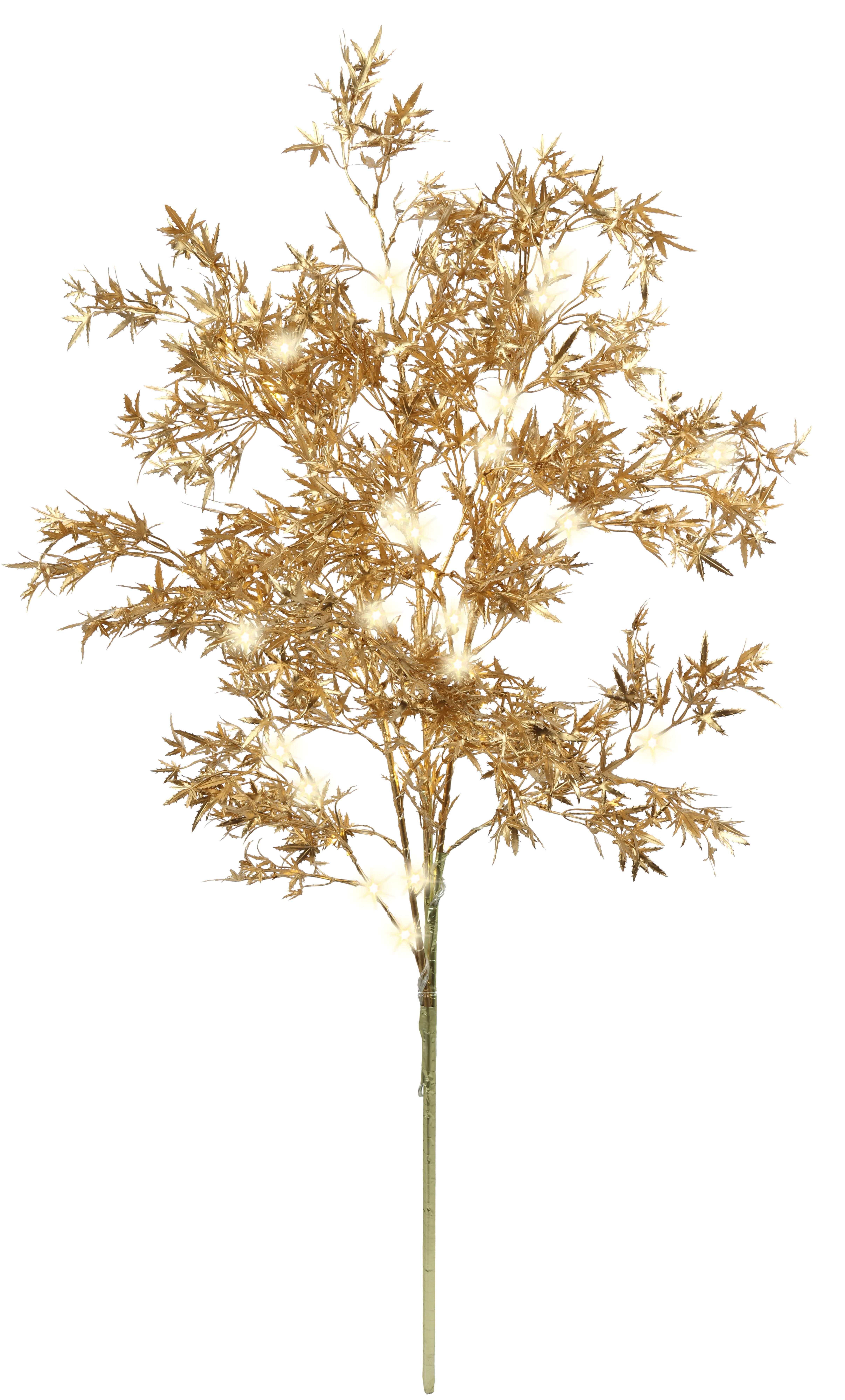 Kunstzweig LED-Dekozweig Ahorn, I.GE.A., Höhe 95 cm, Batteriebetrieben Zweig mit Timer Warmweiß Herbstliche Kunstblume