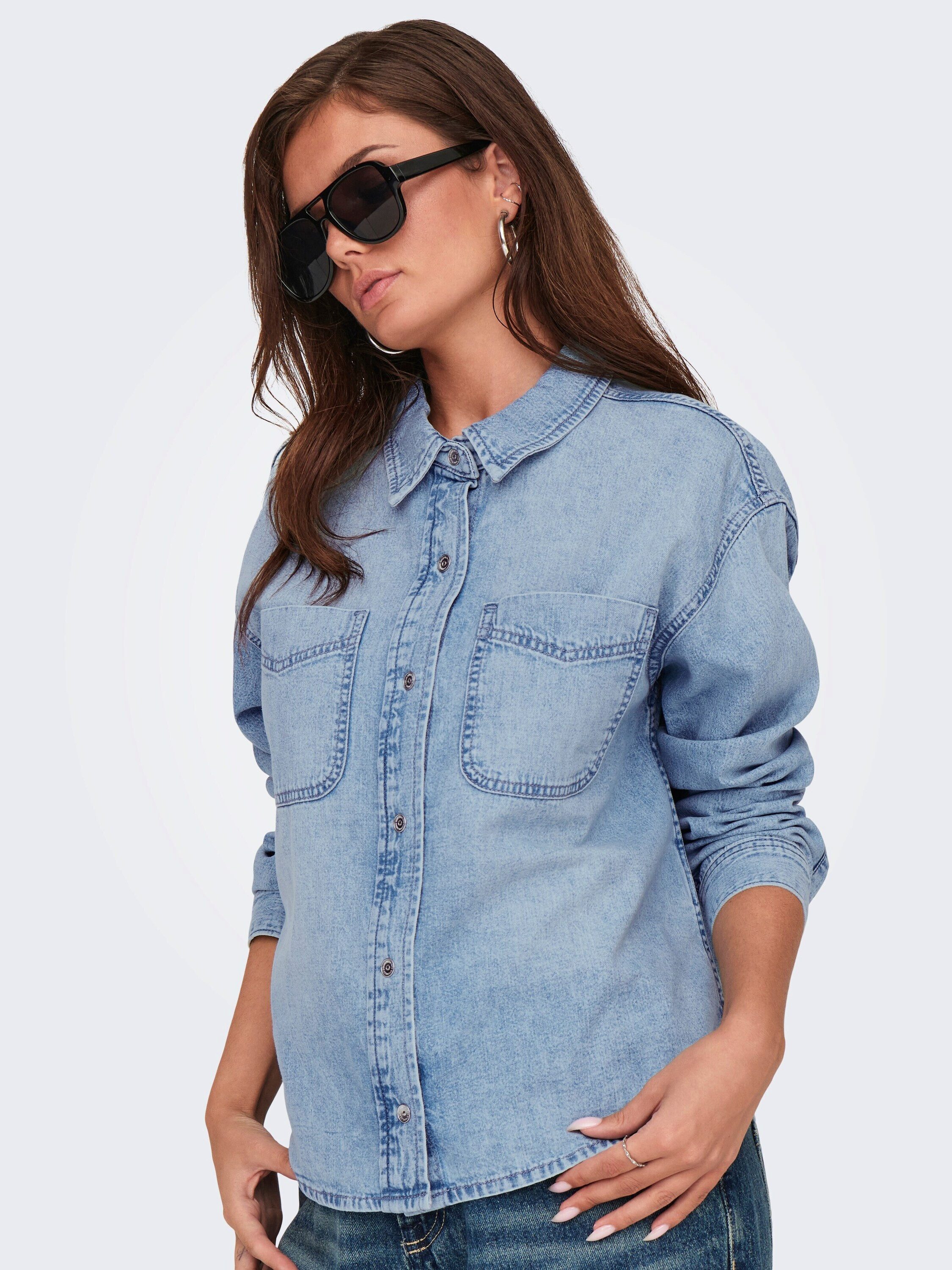 ONLY Langarmbluse ONLCATANIA (1-tlg) Plain/ohne Details günstig online kaufen
