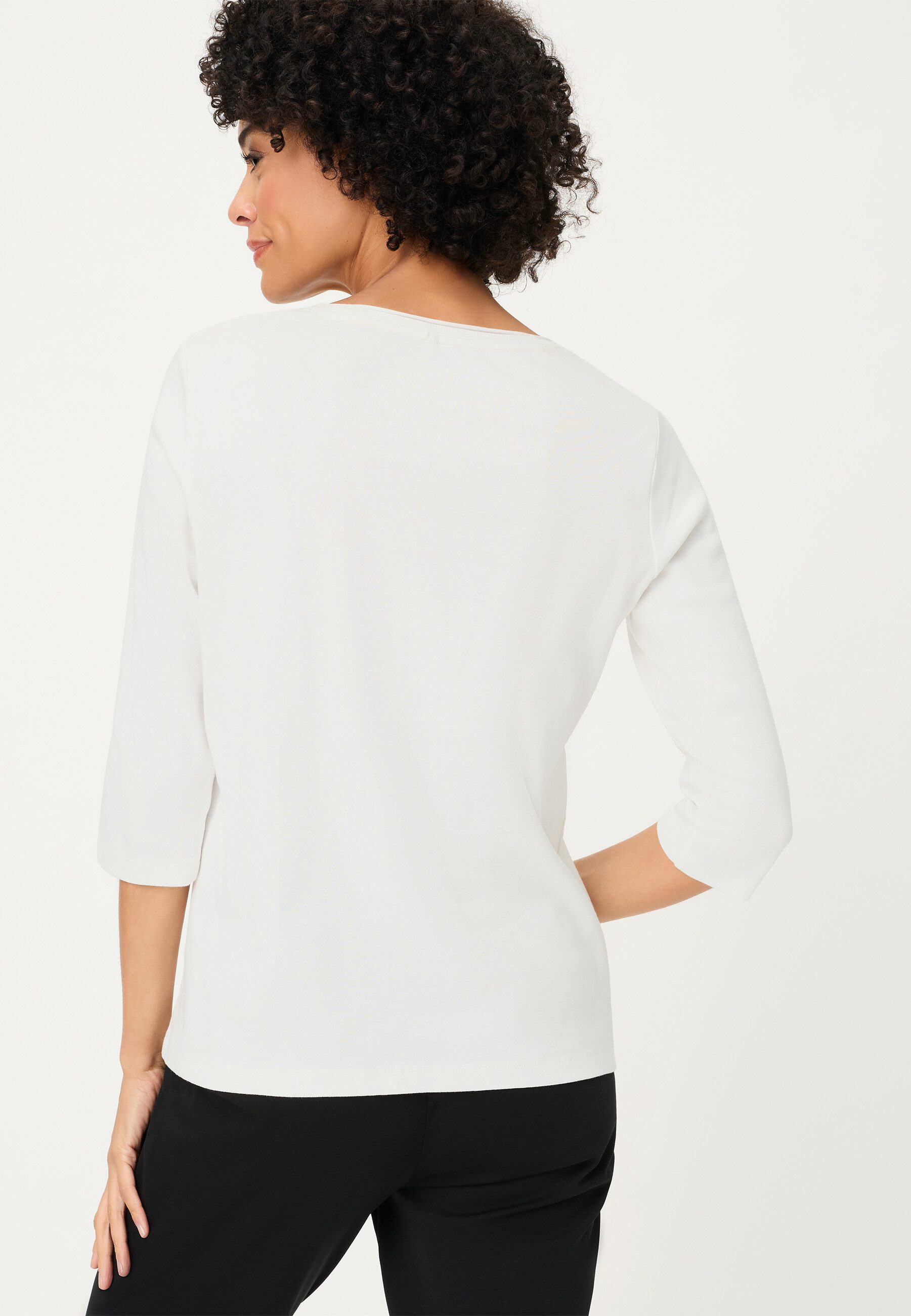 Olsen T-Shirt Shirt mit Placement-Print und 1/3-Ärmeln günstig online kaufen