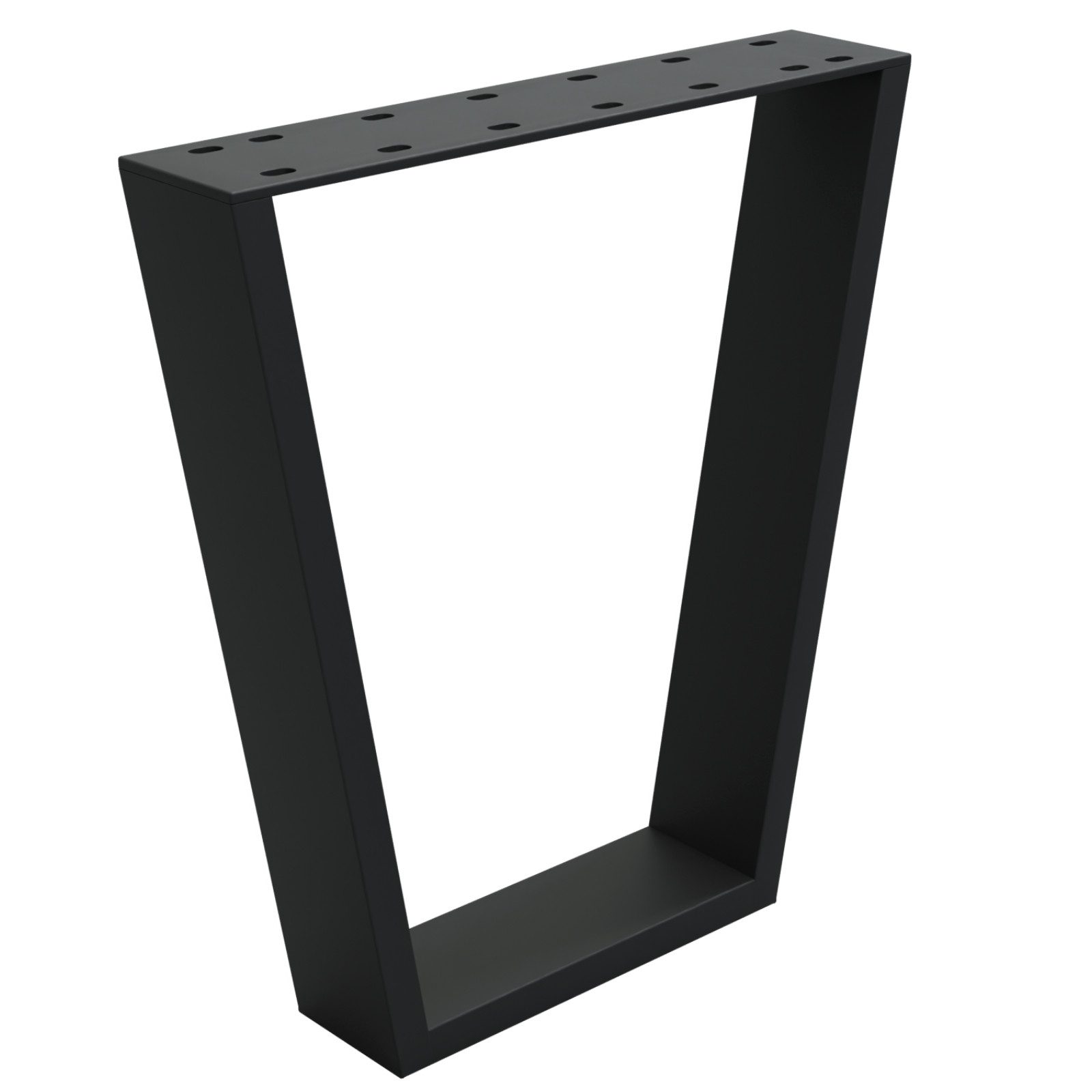 Tischbein 2er Set Tischgestell Tischuntergestell V-Form 10° DIY Stahl Schwarz