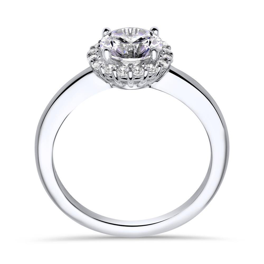 JEWLIX Verlobungsring Halo Verlobungsring aus Sterlingsilber mit Zirkonia von JEWLIX