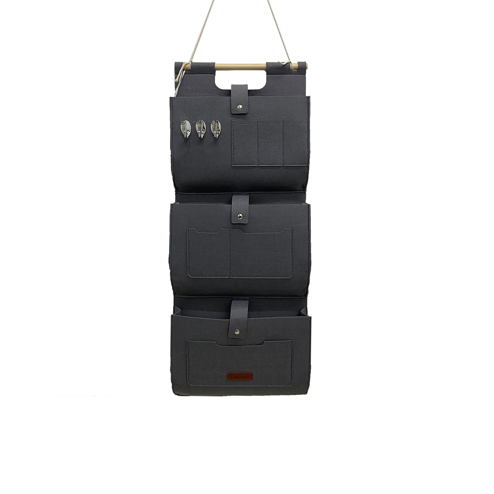 RAIKOU Aufbewahrungstasche Hängeorganzier für Tür und Wand / Wandtasche (für Garderobe,Bad, Küche), Multifunktionstaschen+3 Schlüsselanhänger
