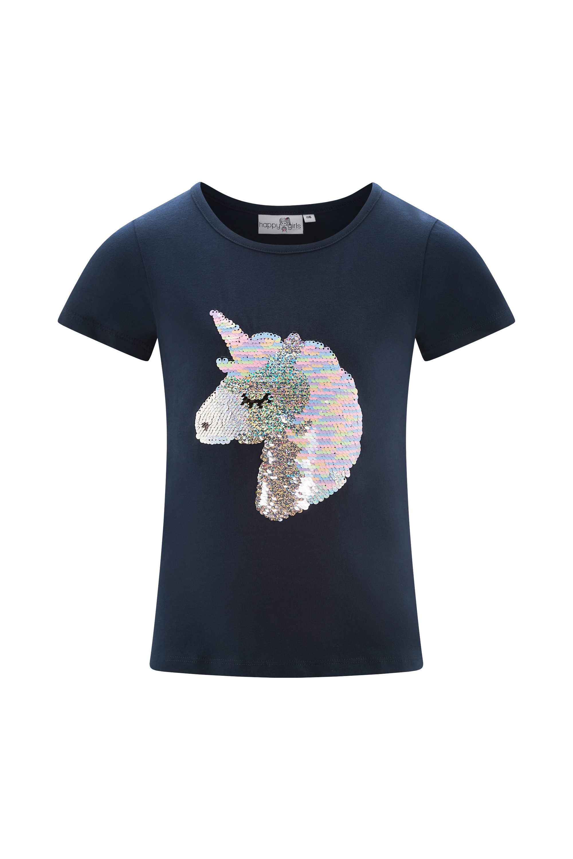 happy girls T-Shirt mit Wechsel-Pailletten
