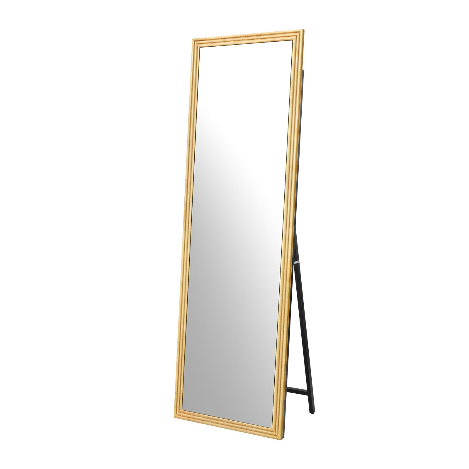 BBWL Ganzkörperspiegel Quadratischer Holzrahmen Ganzkörperspiegel 160x50 cm, Hochwertiges Spiegelglas HD Reflektion Stabile Verpackung Vielseitig – Bild 2 von 5