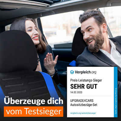 Upgrade4cars Autositzbezug Set Universal, Komplettset, 9-teilig, Auto-Schonbezüge für die Vordersitze & Rückbank