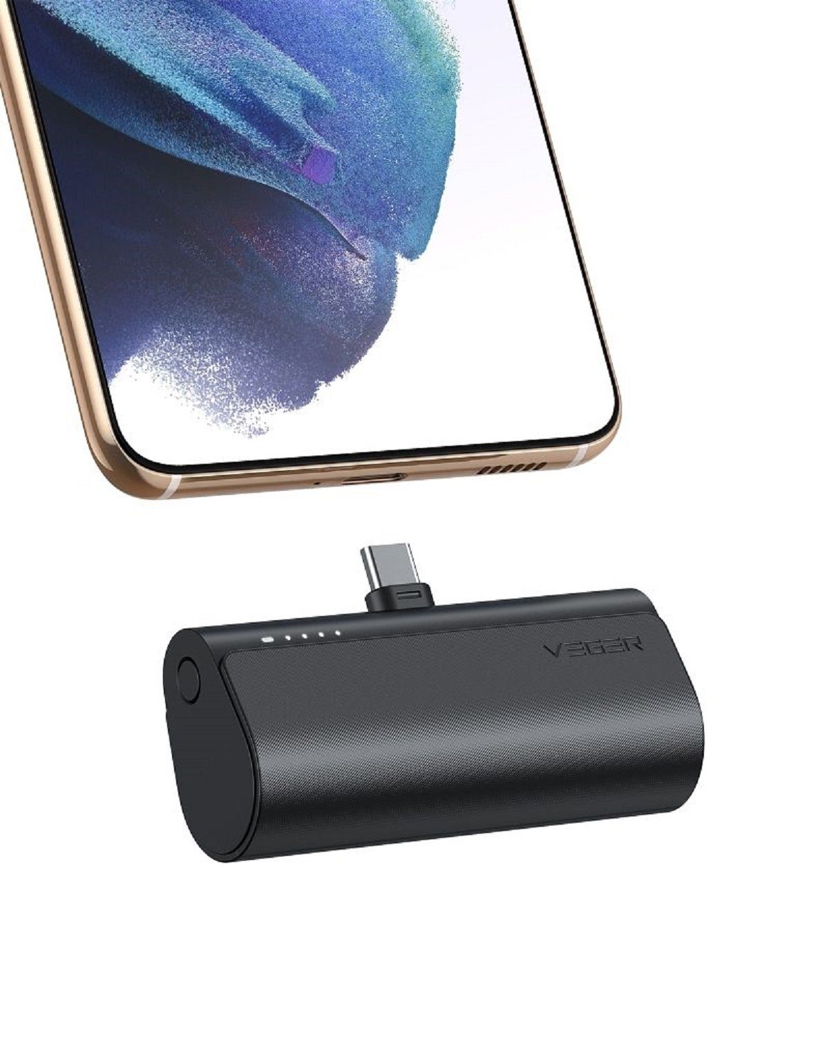 VEGER PlugOn - 5000mAh mit Built Connector für Type C PD 20W Powerbank