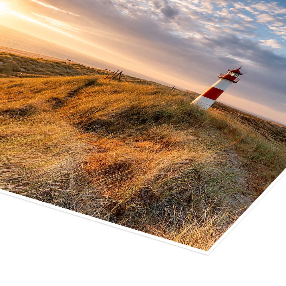 Posterlounge Wandbild Leuchtturm List-Ost auf Sylt, Jan Christopher Becke, erhältlich als Poster, Leinwandbild, Wandsticker oder Acrylglasbild