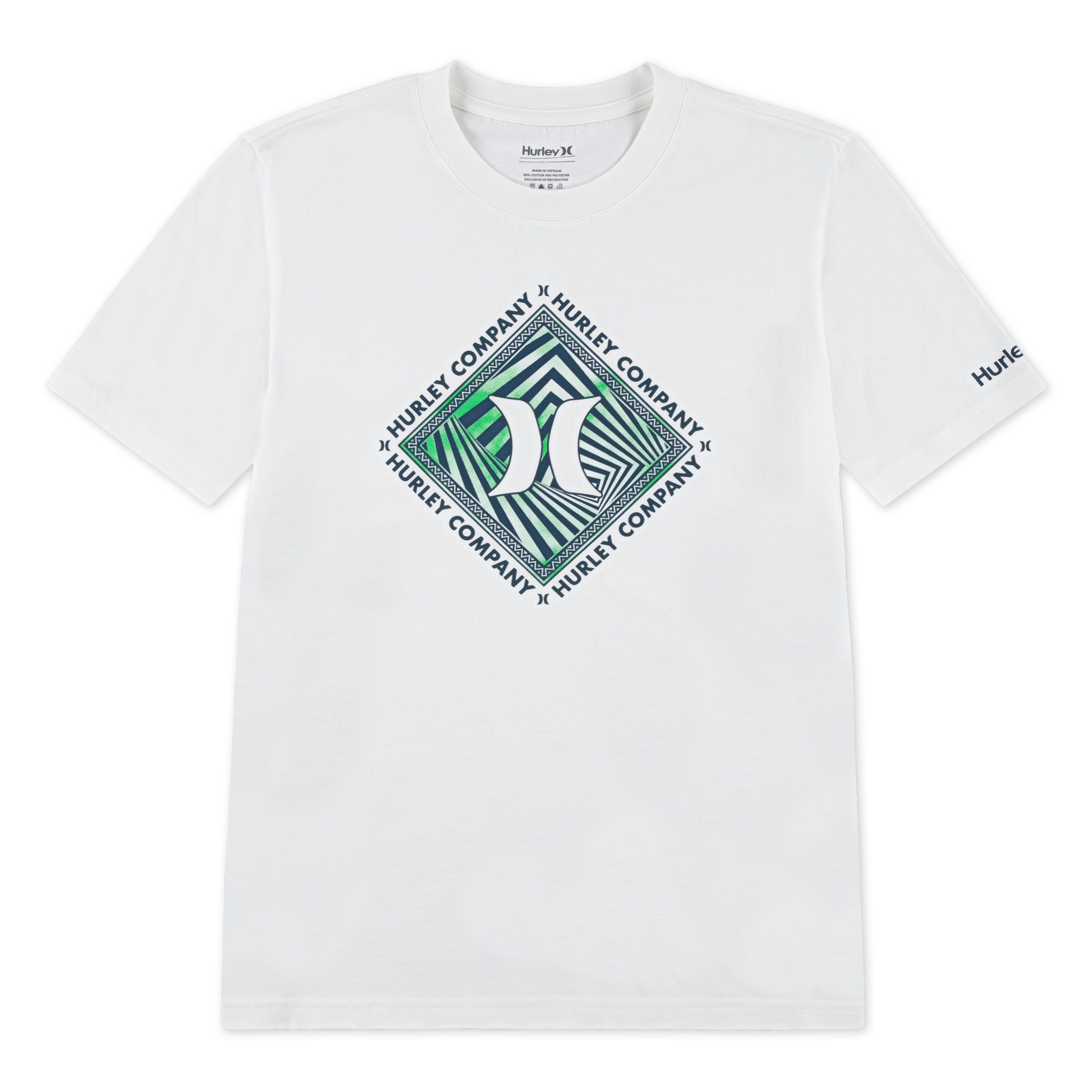 Hurley T-Shirt mit Kurzarmdesign, aus Baumwolle und Polyester, normale Länge – Bild 2 von 5