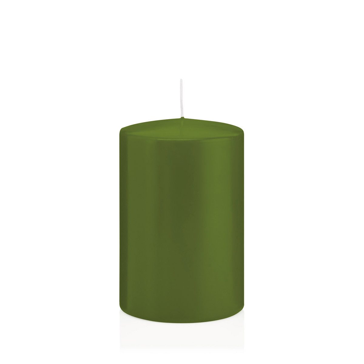 Wiedemann Kerzen Stumpenkerze Stumpenkerzen Olive Ø 98 x 200 mm, 6 Stück