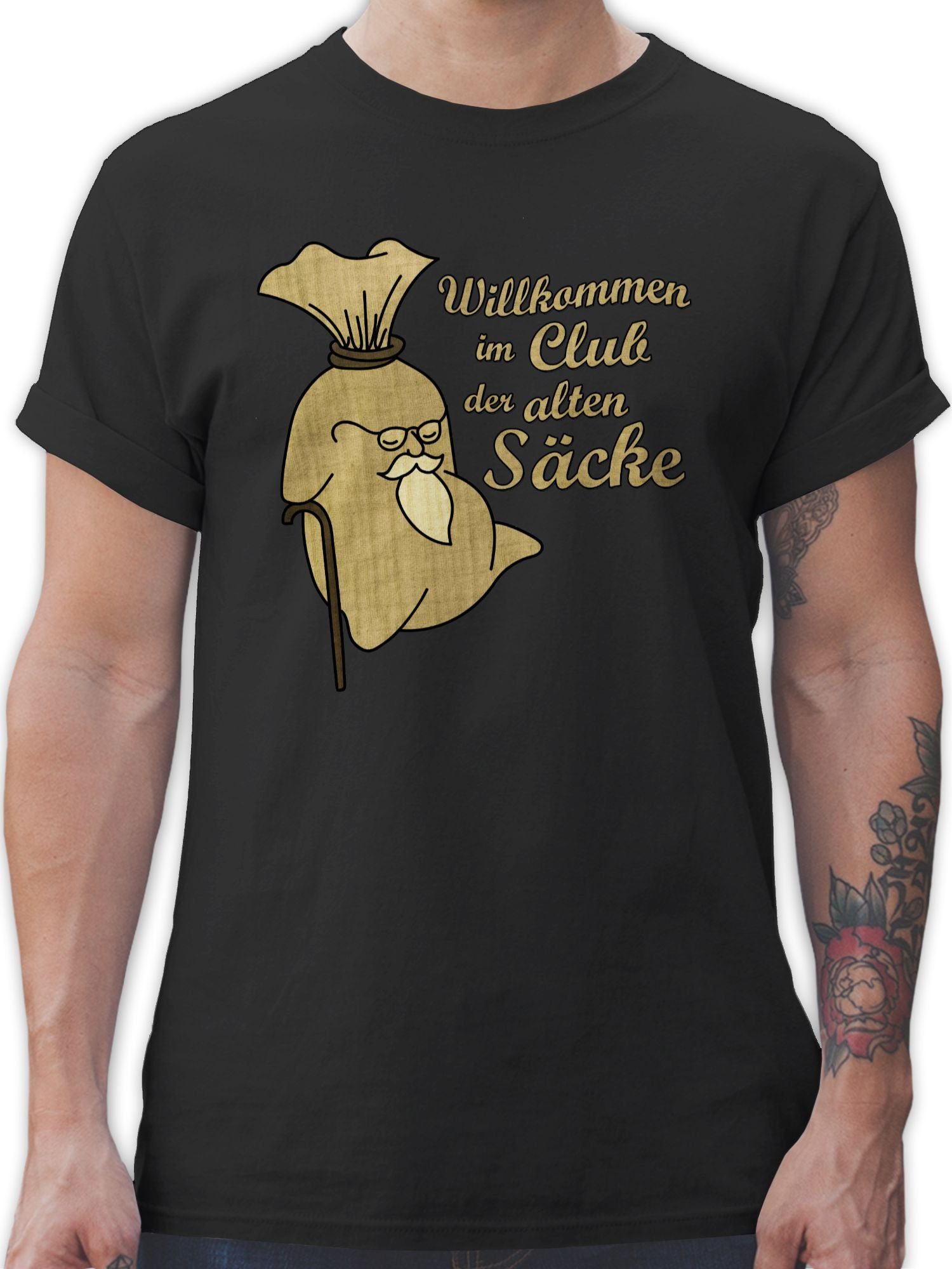 Shirtracer T-Shirt Willkommen im Club der alten Säcke 50. Geburtstag 1 Schwarz