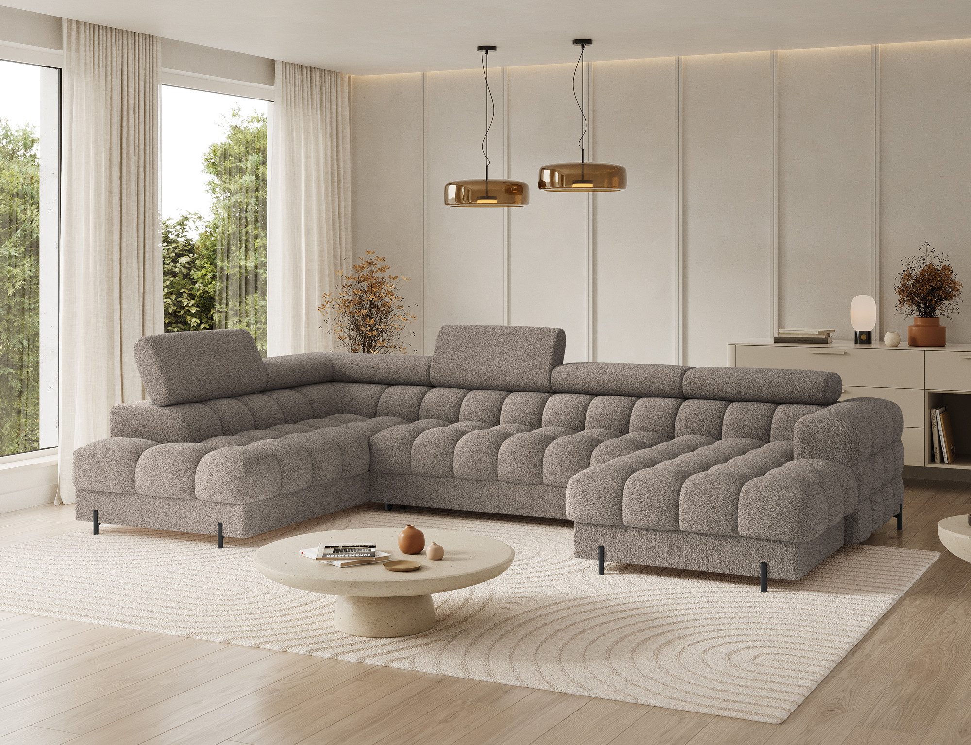 MOEBLO Ecksofa Vinca, Modernes U-Form Sofa günstig online kaufen