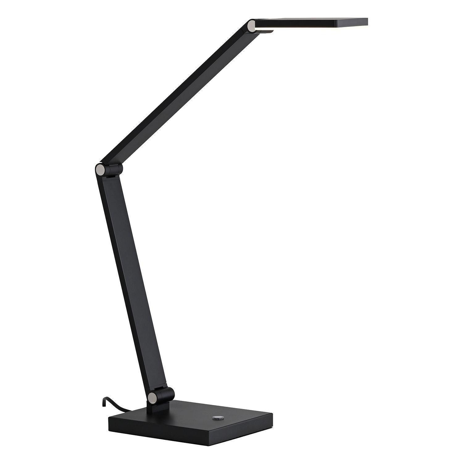 Paul Neuhaus LED Tischleuchte SAMSKY, Grau, Aluminium, Touchsensor, Anpassung der Farbtemperatur, Dimmfunktion, LED fest integriert, Extra-Warmweiß, Neutralweiß, Memoryfunktion, Verstellbar, B 48,5 x H 70 x T 15 cm