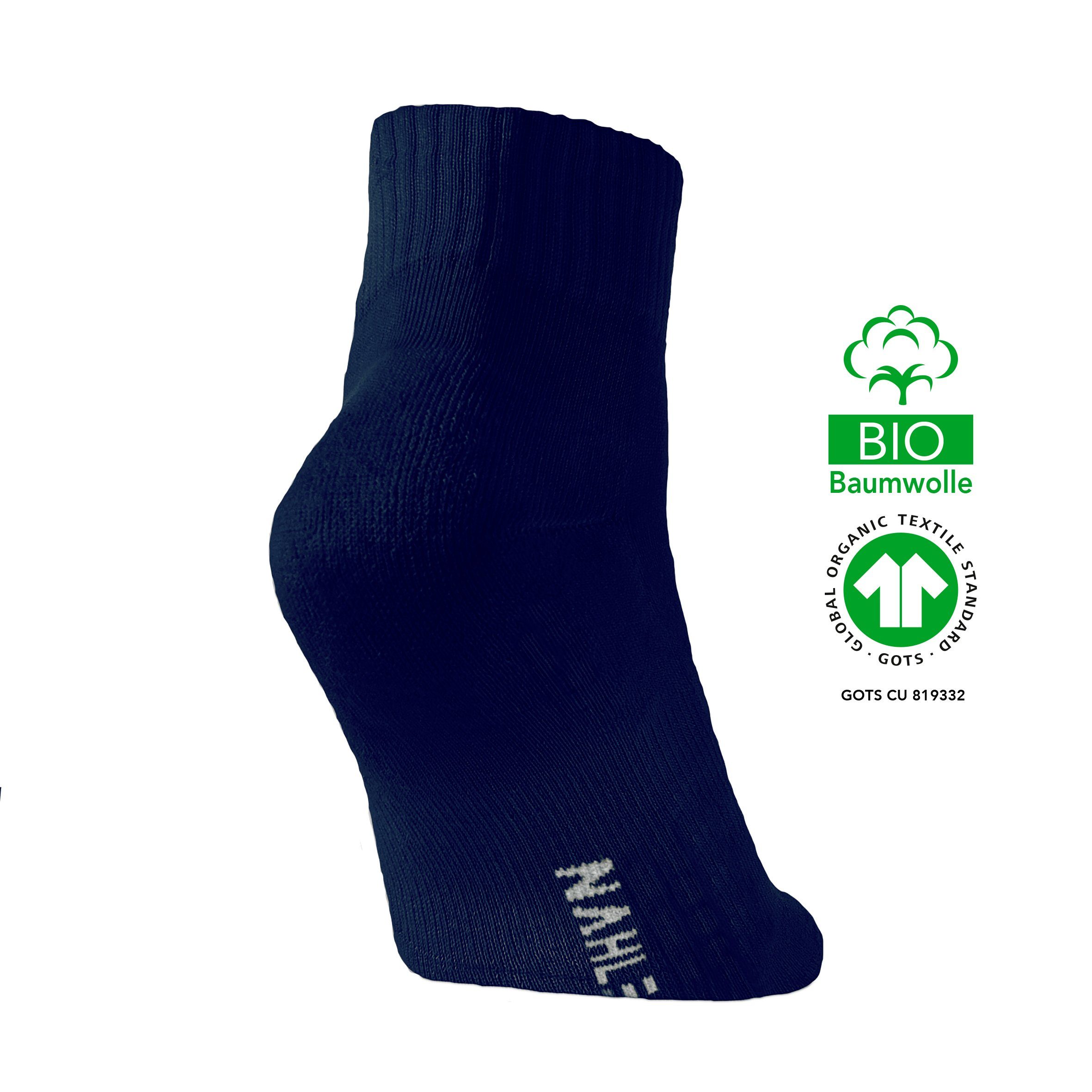 (24-Paar) Sneaker Bio-Baumwolle Paar und & - Sportsocken für Schwitzen Sohle - Socken gepolsterte Weiß Damen Arbeitssocken atmungsaktiv Herren Ferse NAHLE 24 kein