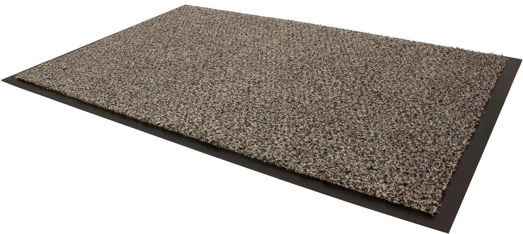 Fußmatte FLEXI, Primaflor-Ideen in Textil, rechteckig, Höhe: 9 mm, Schmutzfangmatte, In- und Outdoor geeignet, waschbar grau/beige