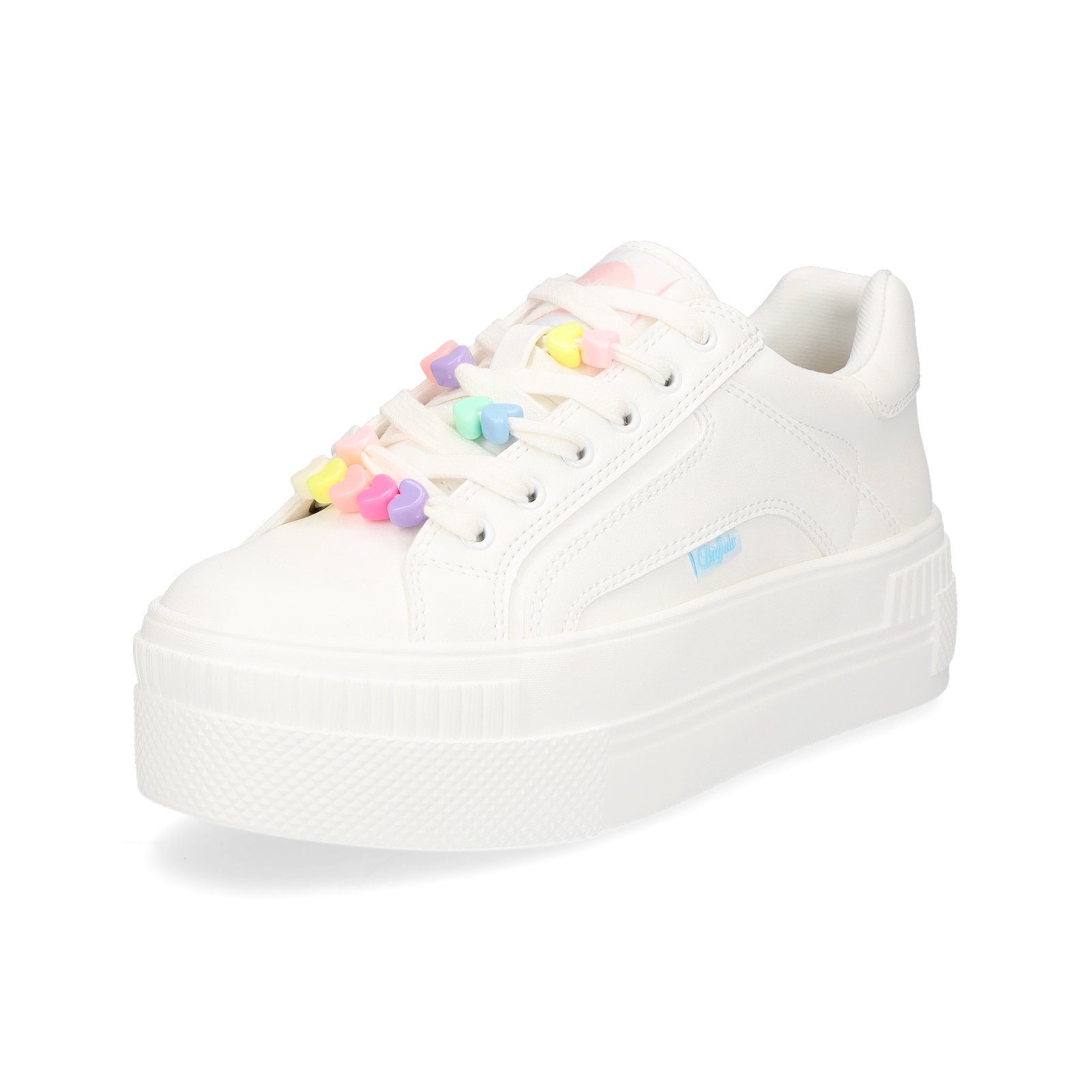 Buffalo Buffalo Damen Plateau Sneaker Paired Candy weiB Sneaker