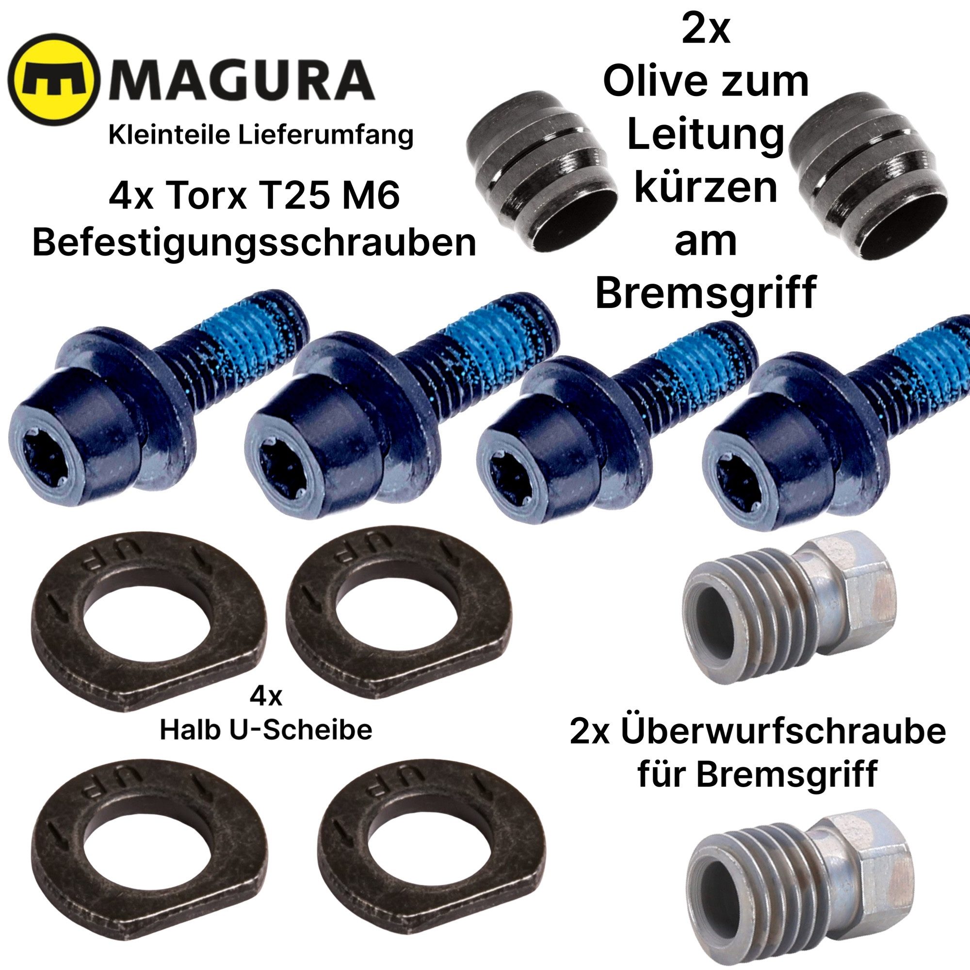 Magura Scheibenbremse Magura HS11 Fahrrad Hydraulische Felgenbremse Evo2 Vr+Hr Komplett Set