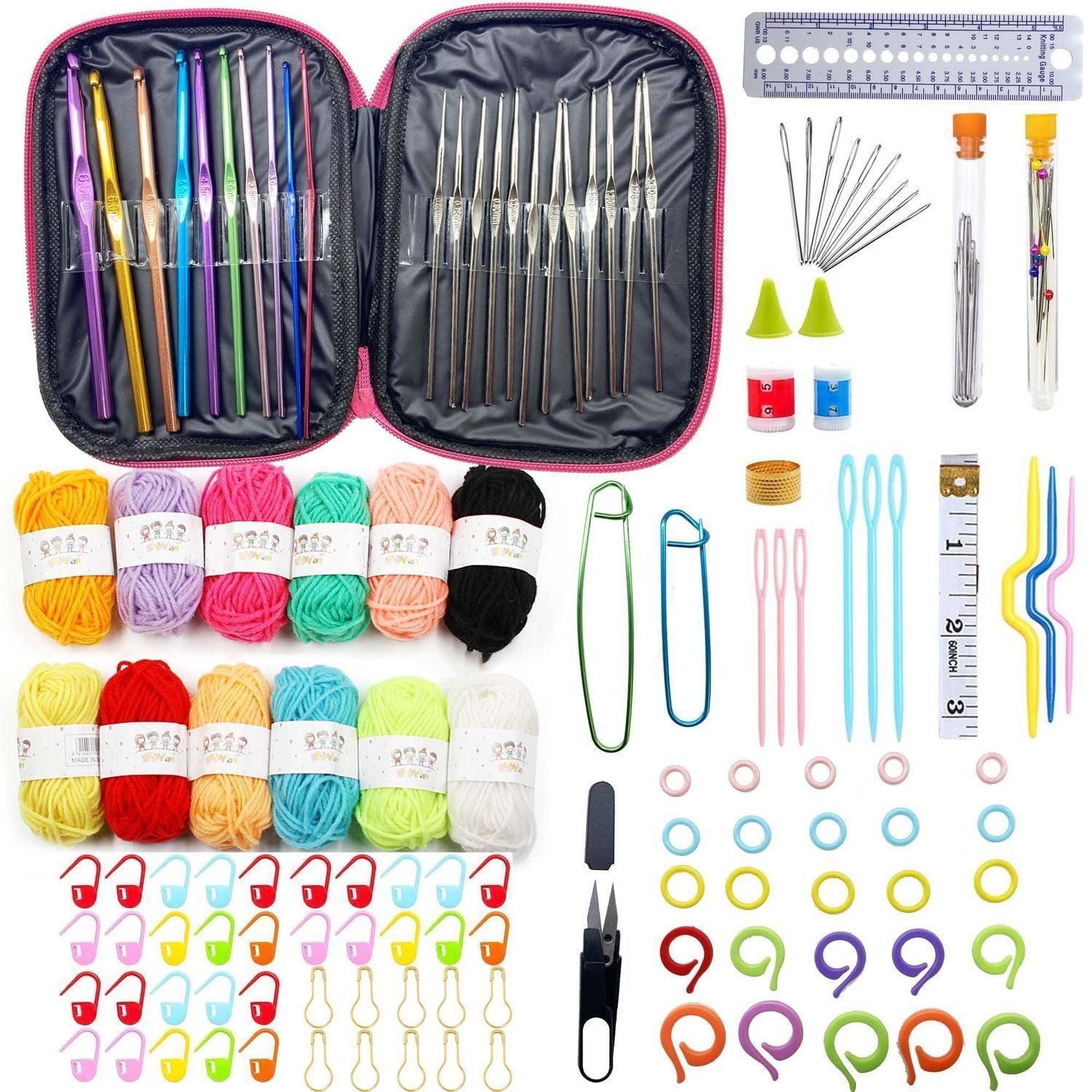 LuxusKollektion Kreativset Häkel-Anfänger-Set 122 Teile