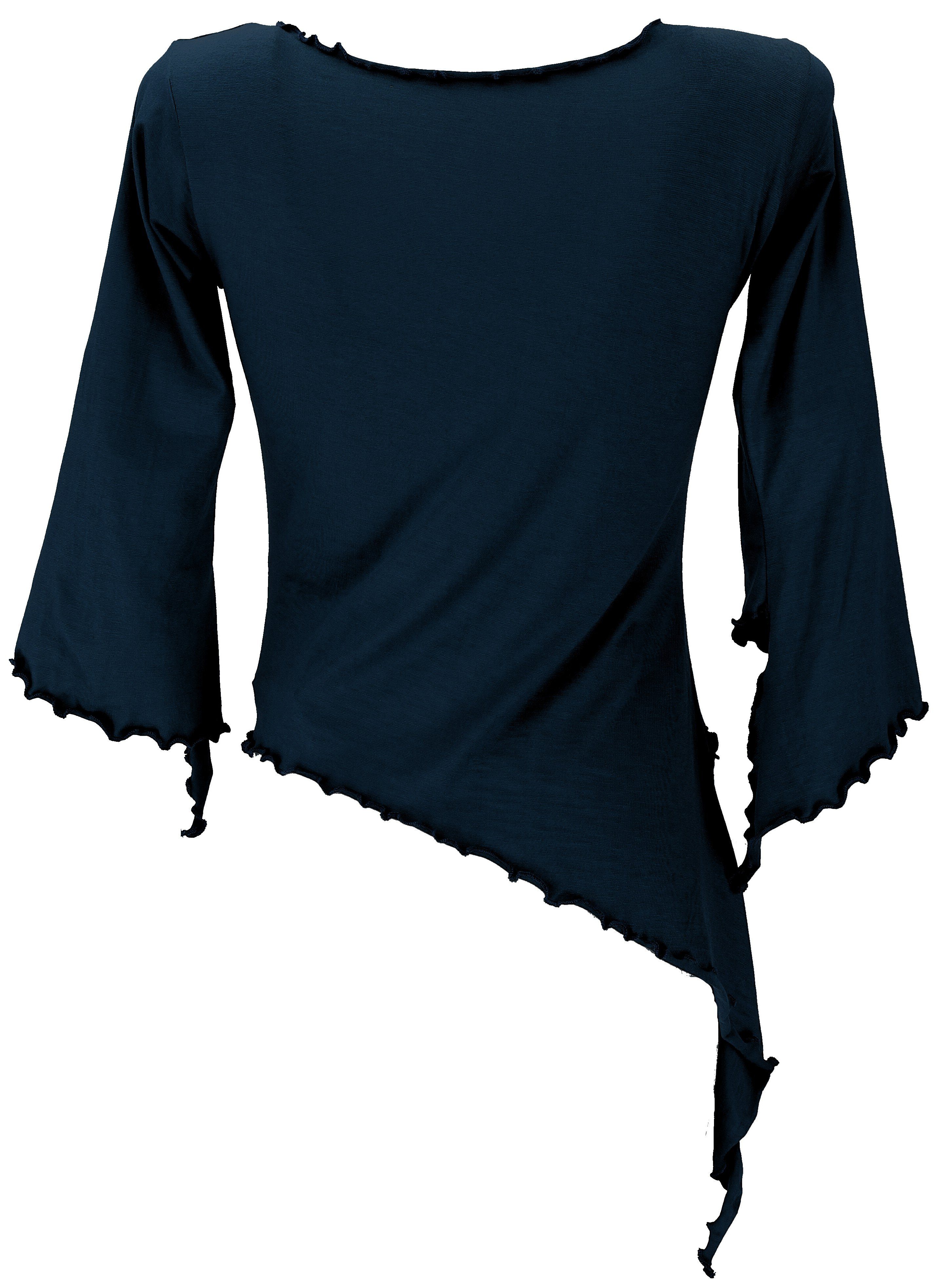 Guru-Shop Longsleeve Psytrance Elfen Shirt Goa chic mit.. alternative Bekle günstig online kaufen