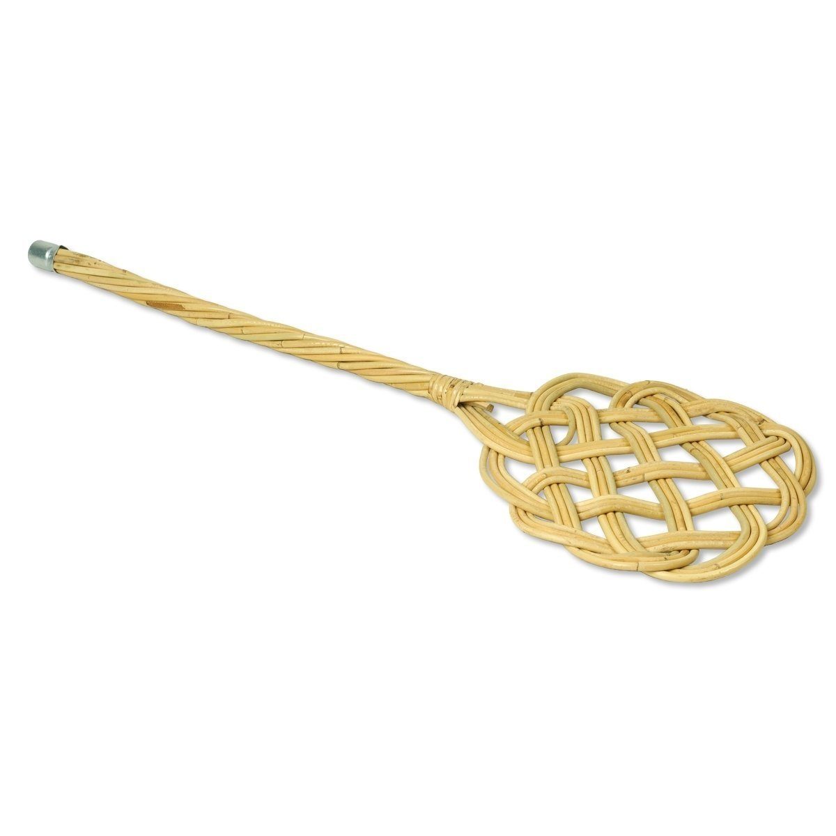 Neustanlo Teppichkehrer Teppichklopfer aus robustem Rattangeflecht mit langem Griff, effektive Reinigung, traditionelles Design