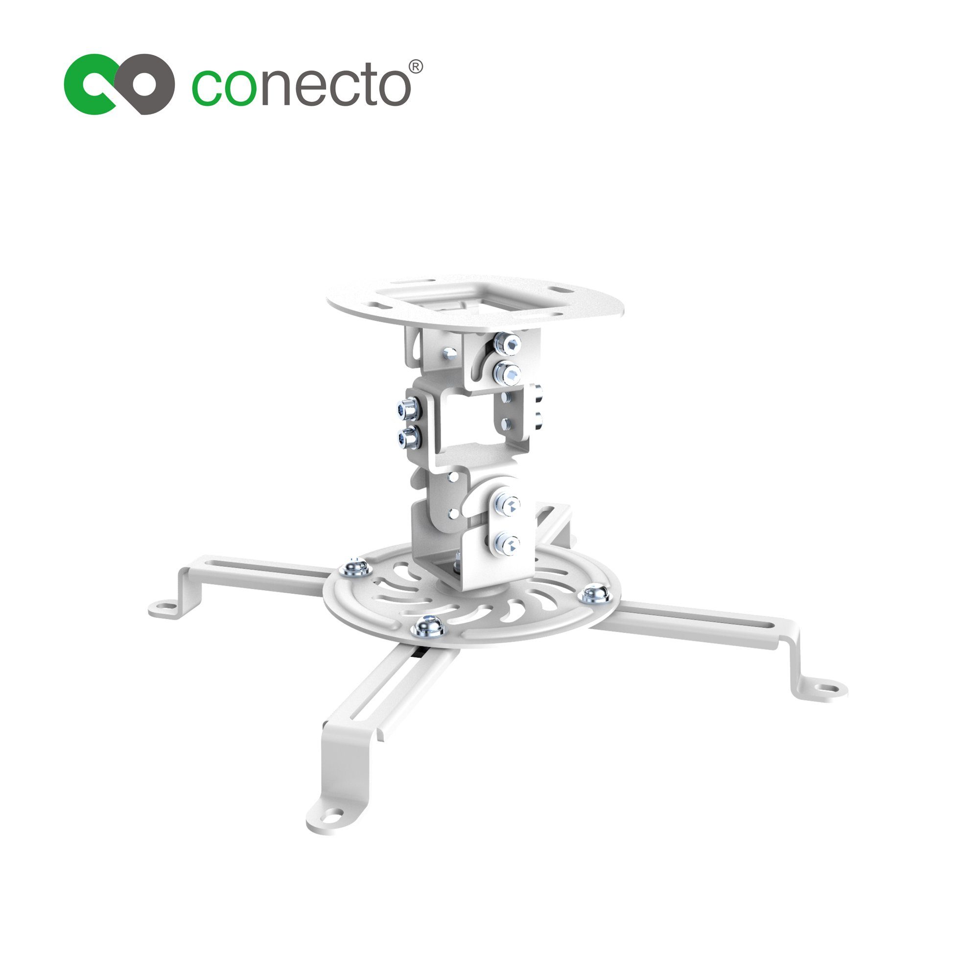 conecto Beamer-Deckenhalterung Universal Projektor- Beamer Deckenhalterung, (schwenkbar um 360°, neigbar)