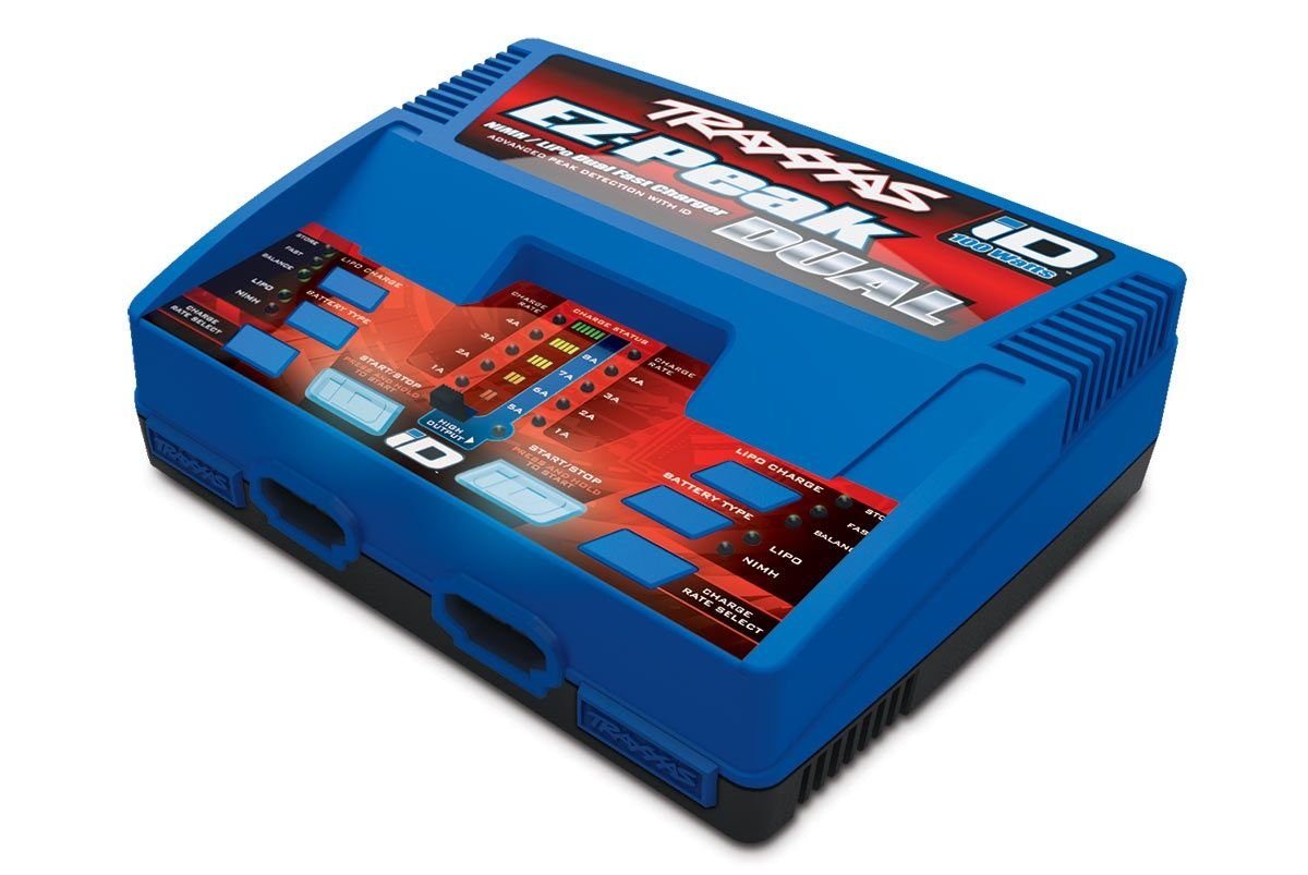 Traxxas RC-Buggy Traxxas Ladegerät DUAL EZ-Peak Plus 2x4-Amp NiMH/Lipo Schnell-Lader