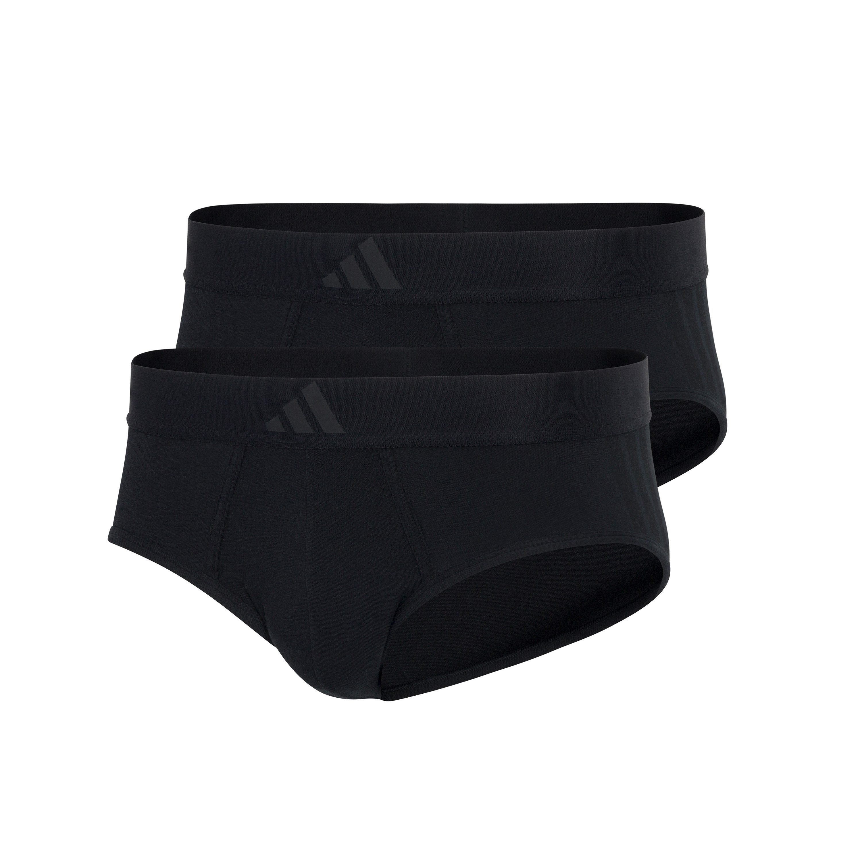 adidas Sportswear Hüftslip Active Flex Cotton 3 Stripes (2er Pack) elastischer Logo-Bund, ohne Eingriff, sportliches Design
