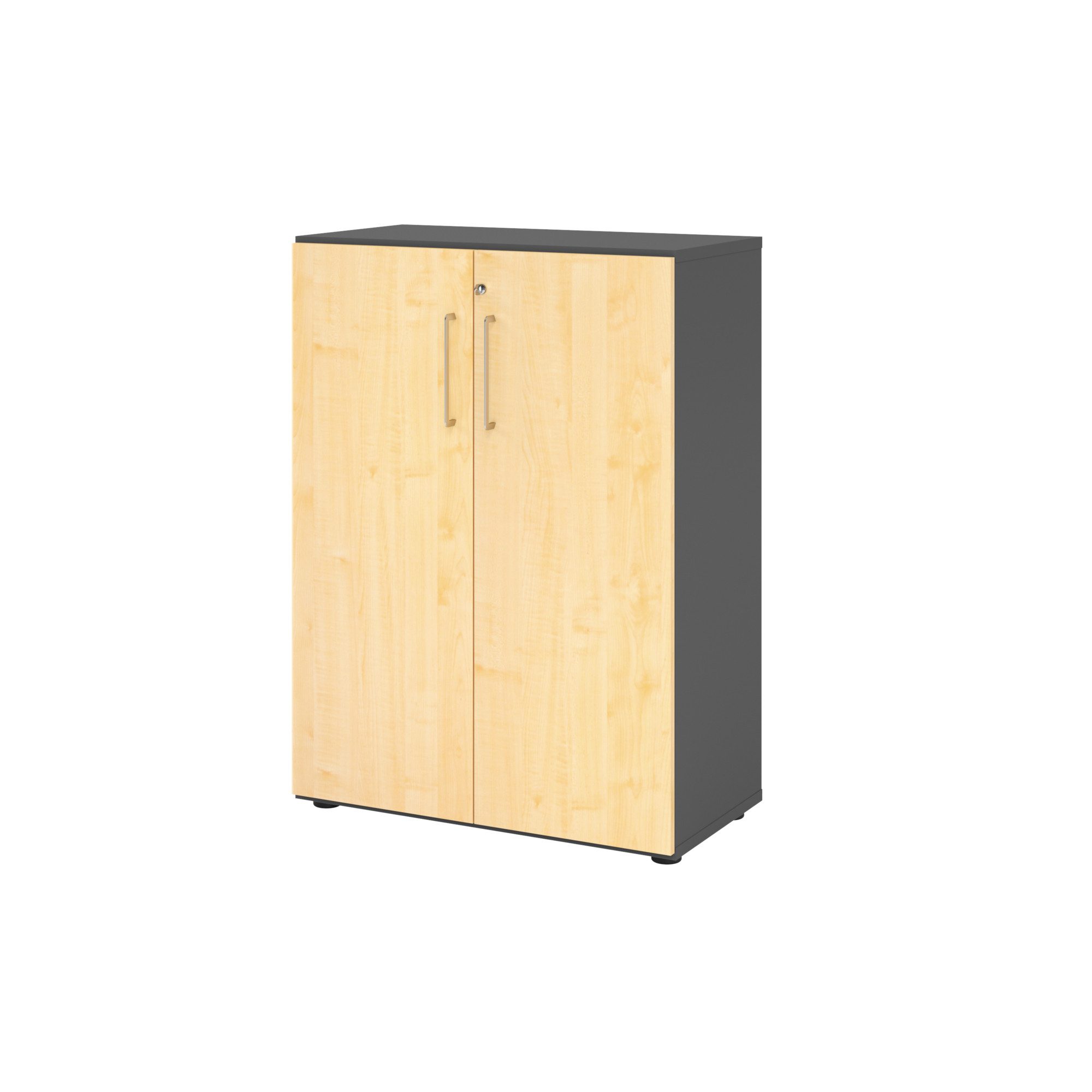 HAMMERBACHER Aktenschrank Regal 3OH Türe graphit/Ahorn