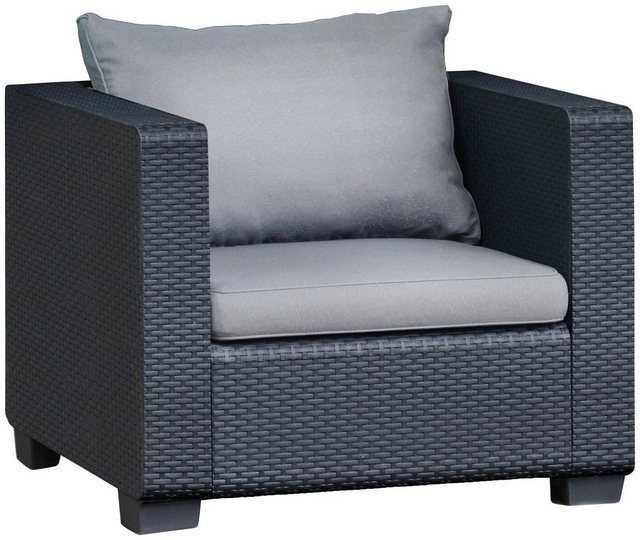 BEST Loungeset Burano, 14-tlg., 3er-Sofa, 2 Sessel, Tisch 70x70 cm, Kunststoff