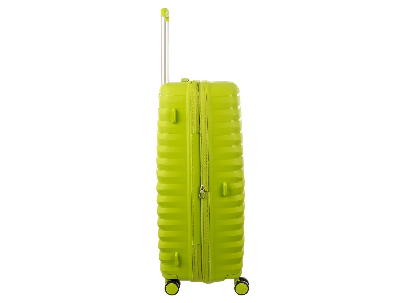 Franky Hartschalen-Trolley PP18 Trolley Hartschalenkoffer Spinner Gr. L, 4 Doppelrollen Rollen, Dehnfalte TSA Schloss