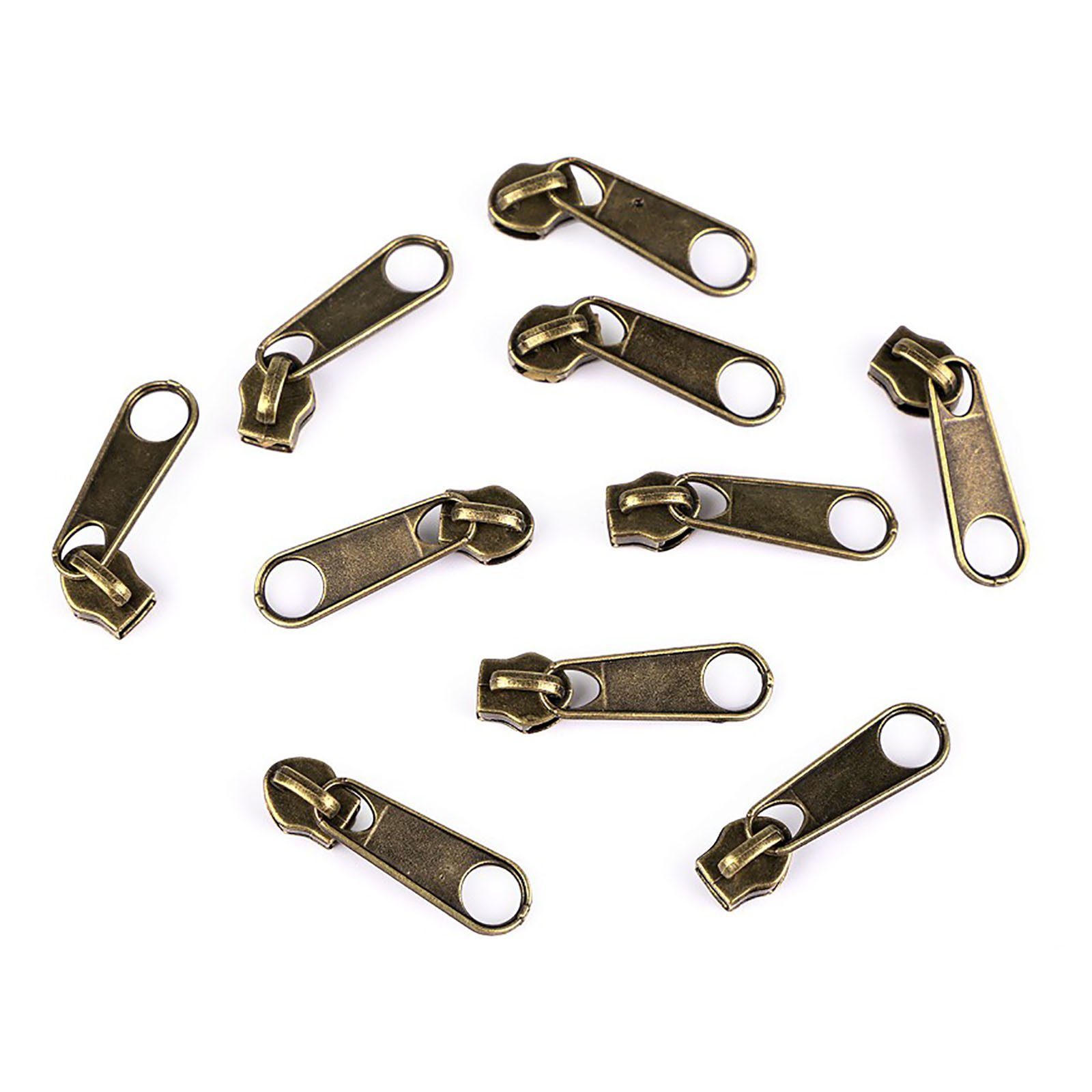 Reißverschluss 10 Reißverschluss Zipper für Endlosreißverschluss, 5mm