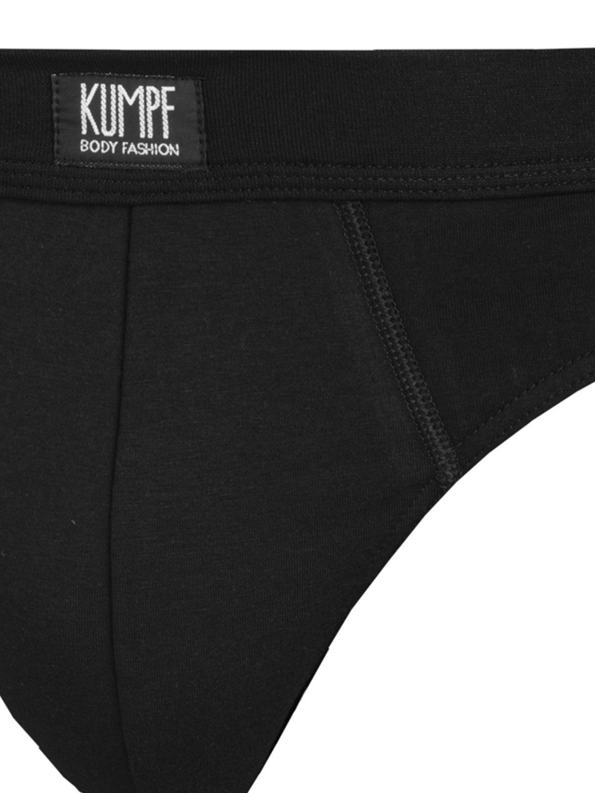 Bio KUMPF schwarz Pack 3er 3-St) (Packung, Cotton Markenqualität Slip Herren hohe Slip