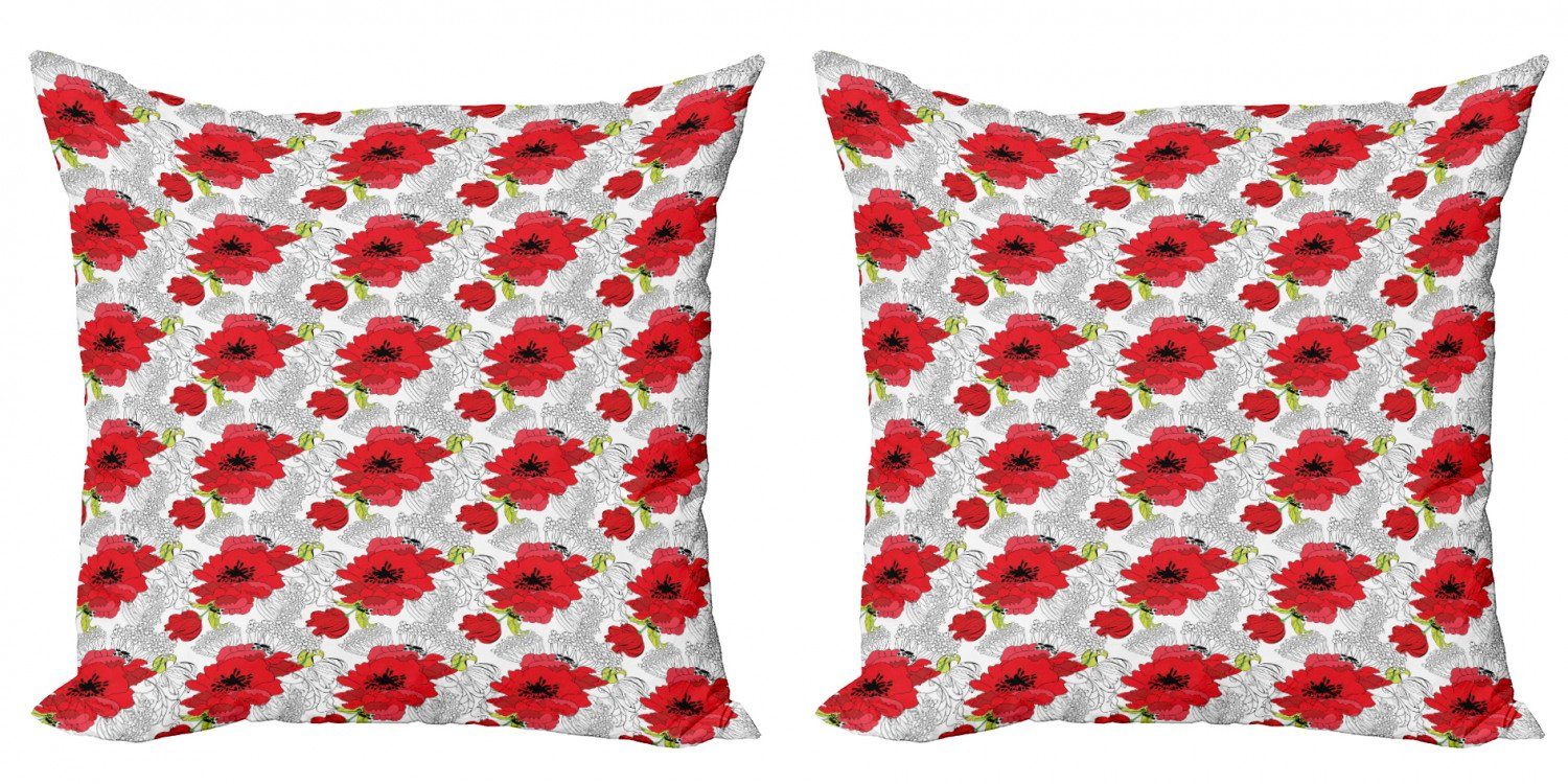 Kissenbezüge Modern Accent Doppelseitiger Digitaldruck, (2 Abakuhaus Blumenstrauß aus Frühlingsblüten Blume Stück)