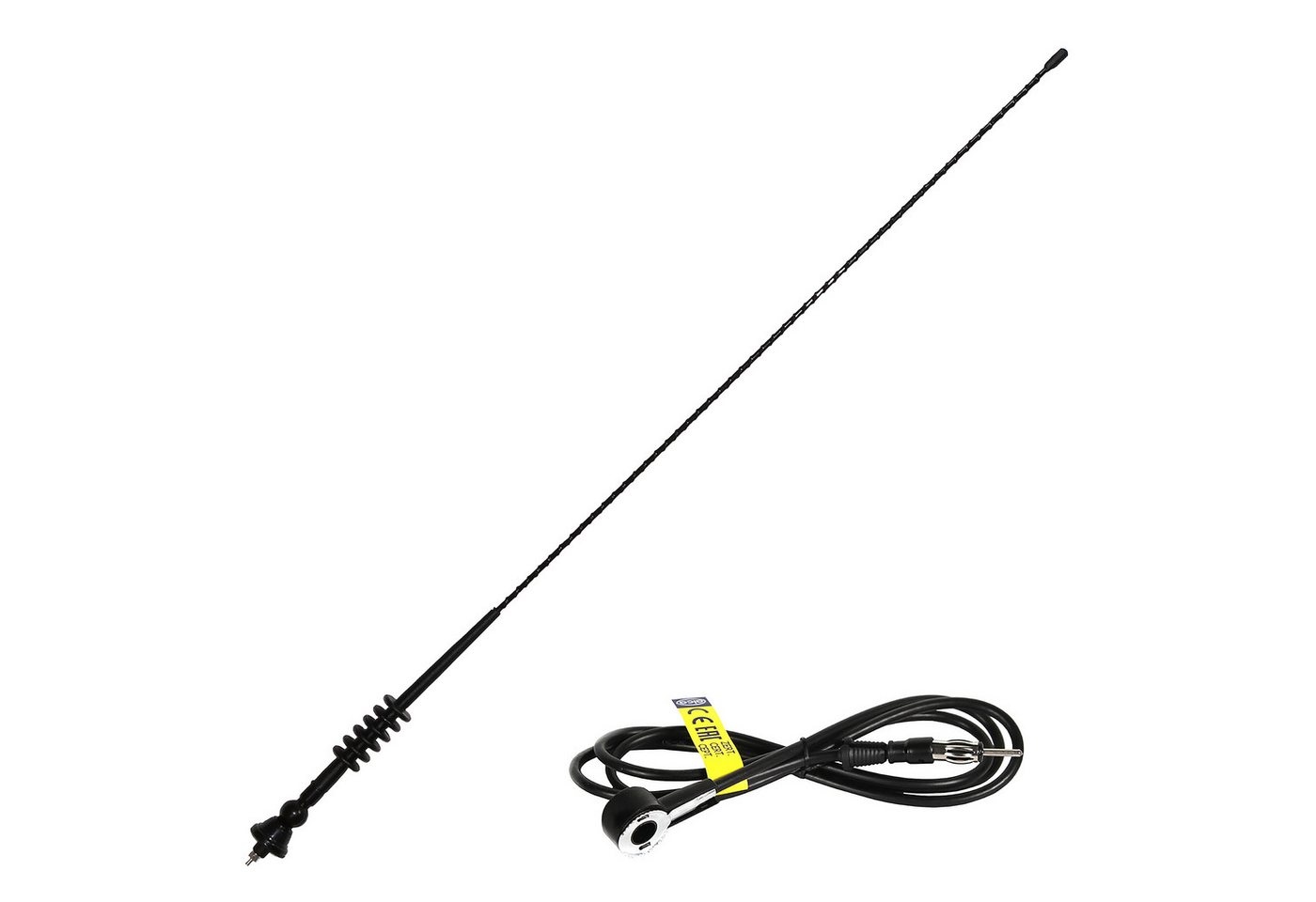 alca Dachantenne Fiberglas 80 cm schwenkbar mit DIN-Stecker für Pkw AM/FM Autoradio-Ersatzantennenstab (AM/FM)
