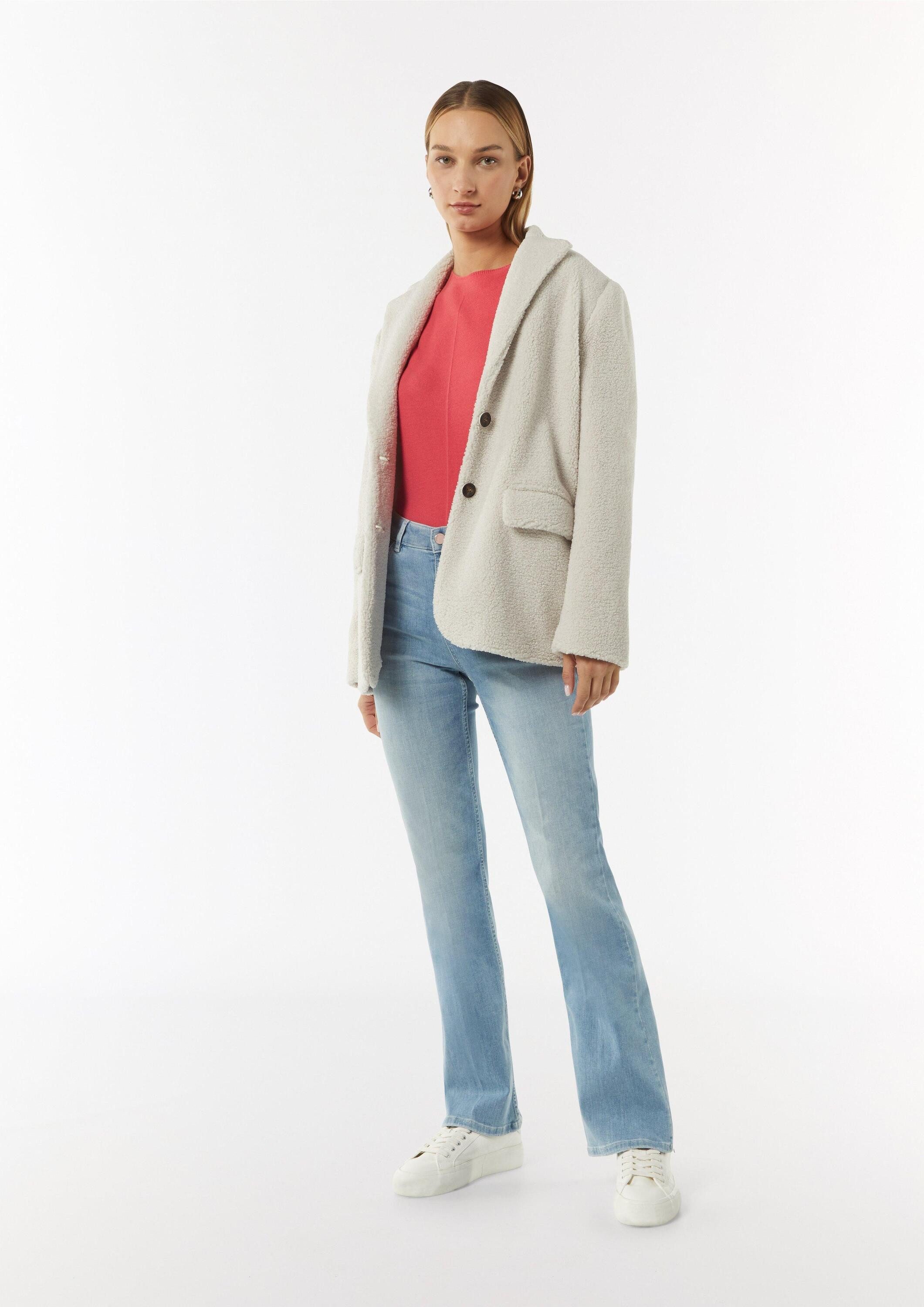 comma Kurzarmpullover Strickpullunder Pullunder aus Feinstrick