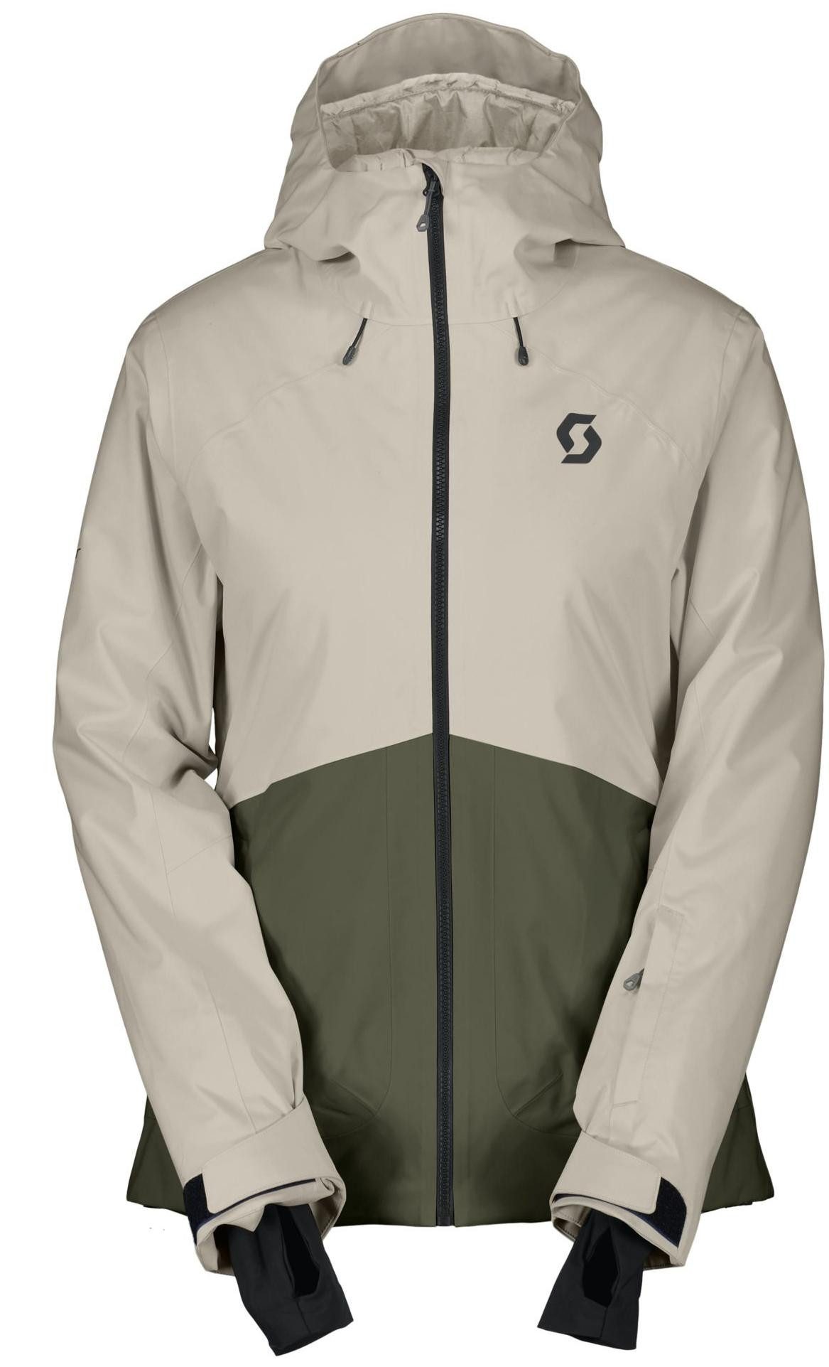 Skijacke SCO Jacket W's Ultimate Dryo 10 dust white/douglas green