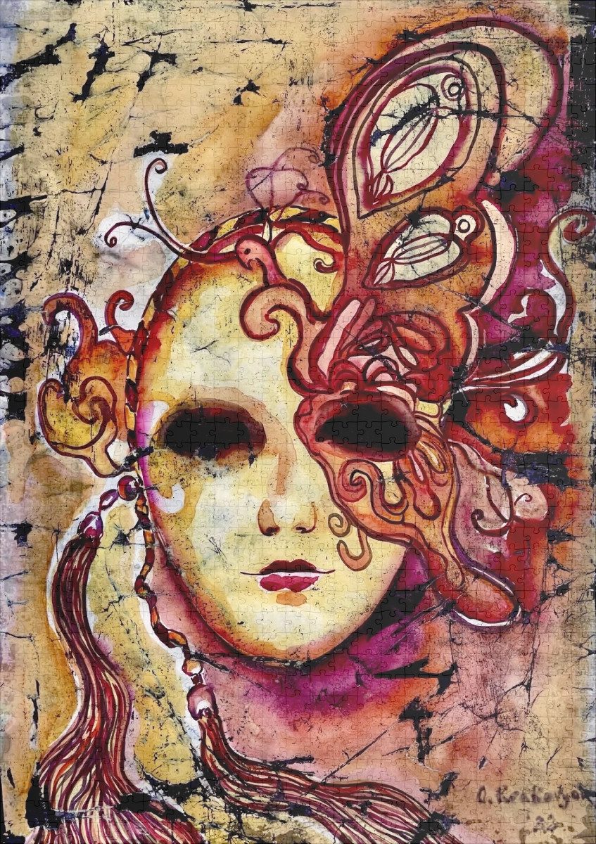 raxxa Puzzle Premium-Puzzle "Venezianische Maske II", FSC®, 1000 Puzzleteile
