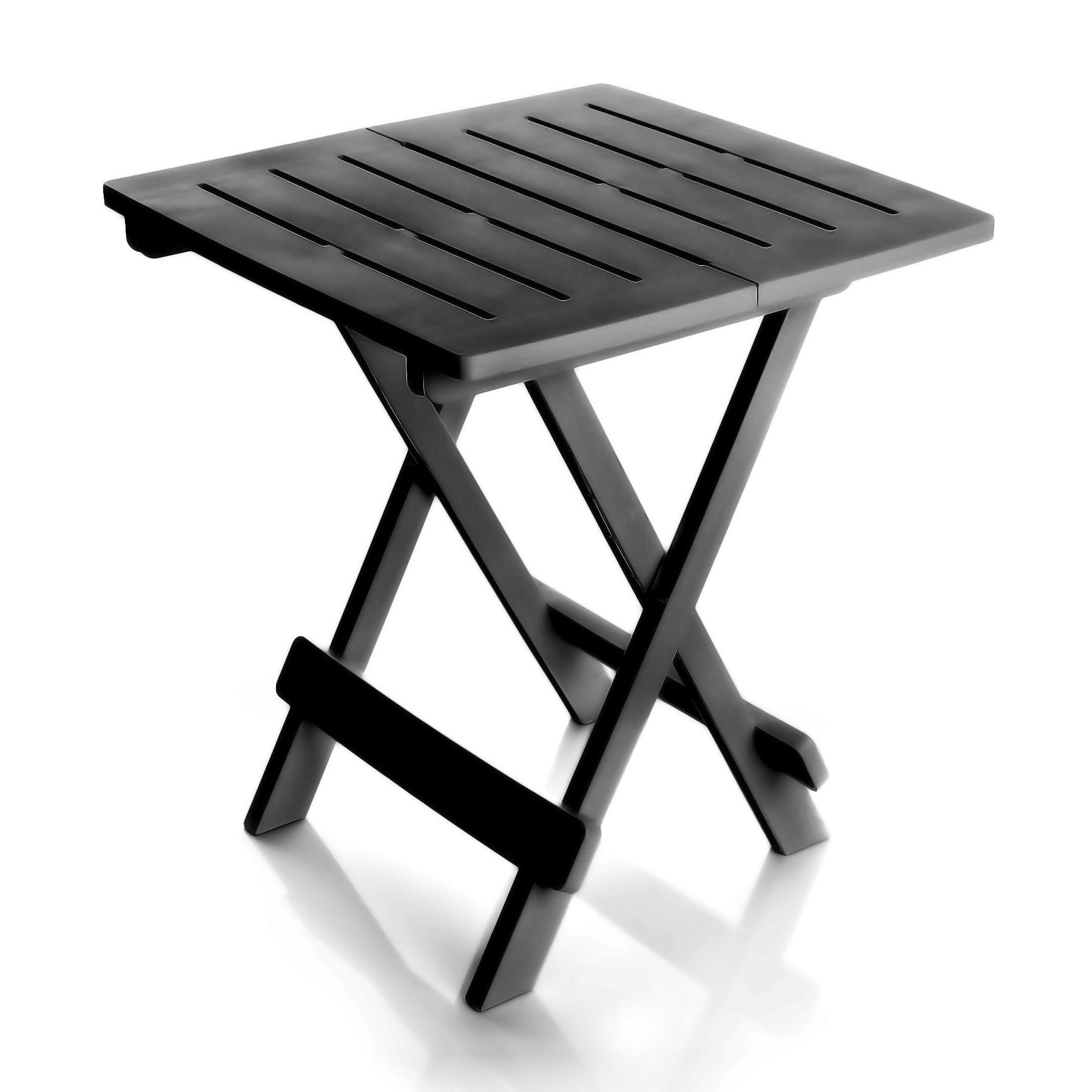 BigDean Klapptisch Klapptisch klein in anthrazit aus Kunststoff LxBxH 45x43x50cm (Packung, 1-St., Klapptisch), Wetterfest, Klappbar, Kompakt, Robust