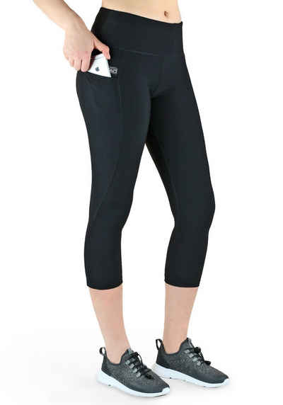 VS Variosports 3/4-Leggings Leggins Damen capri 3/4 kurz sporthose damen mit Handytasche Seitentasche leggings kurz damen hoher bund tasche blickdicht atmungsaktiv sommer dreiviertel sporthose damen, leggins kurz damen, laufhose, blickdicht, hoher bund, quick dry, atmungsaktiv, waschbar, 4 wege stretch