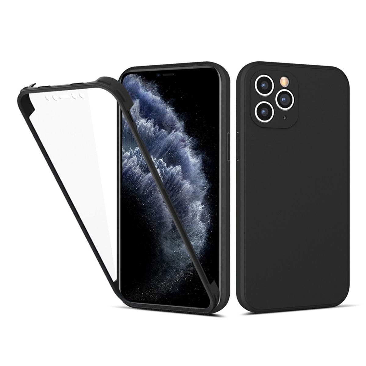 König Design Handyhülle Apple iPhone 12 Pro, Schutzhülle Schutztasche Case Cover Etuis 360 Grad
