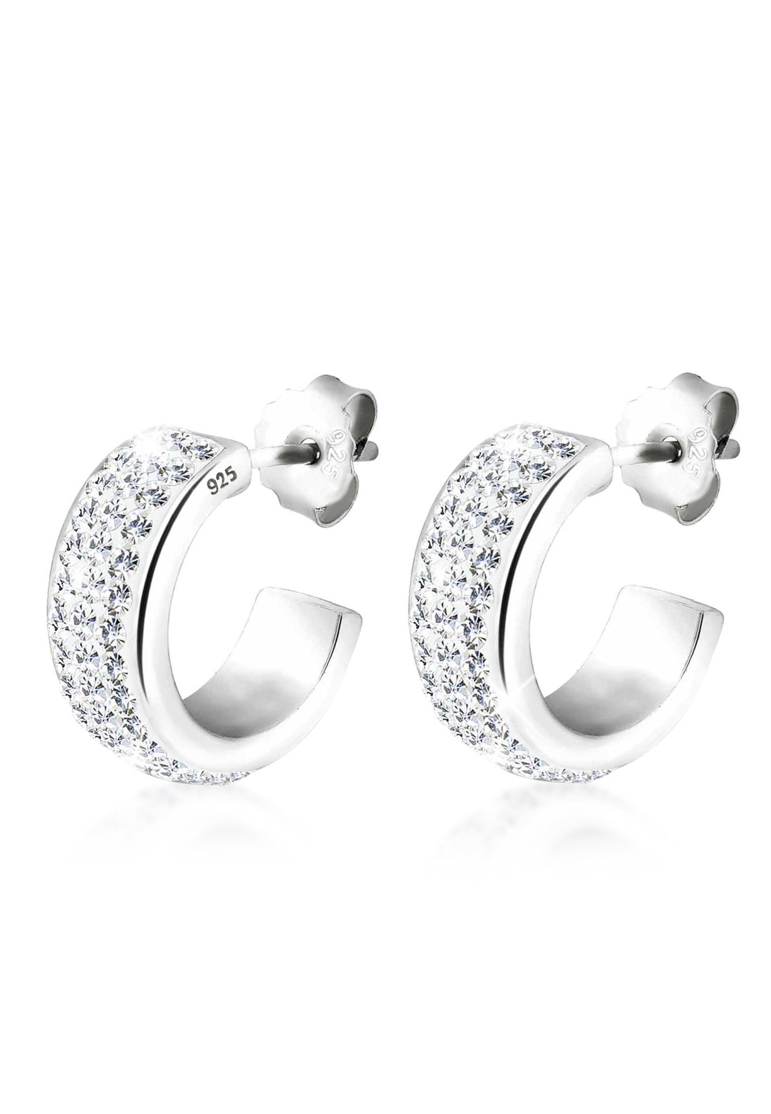 Elli Paar Creolen Creolen Kristalle 925 Silber