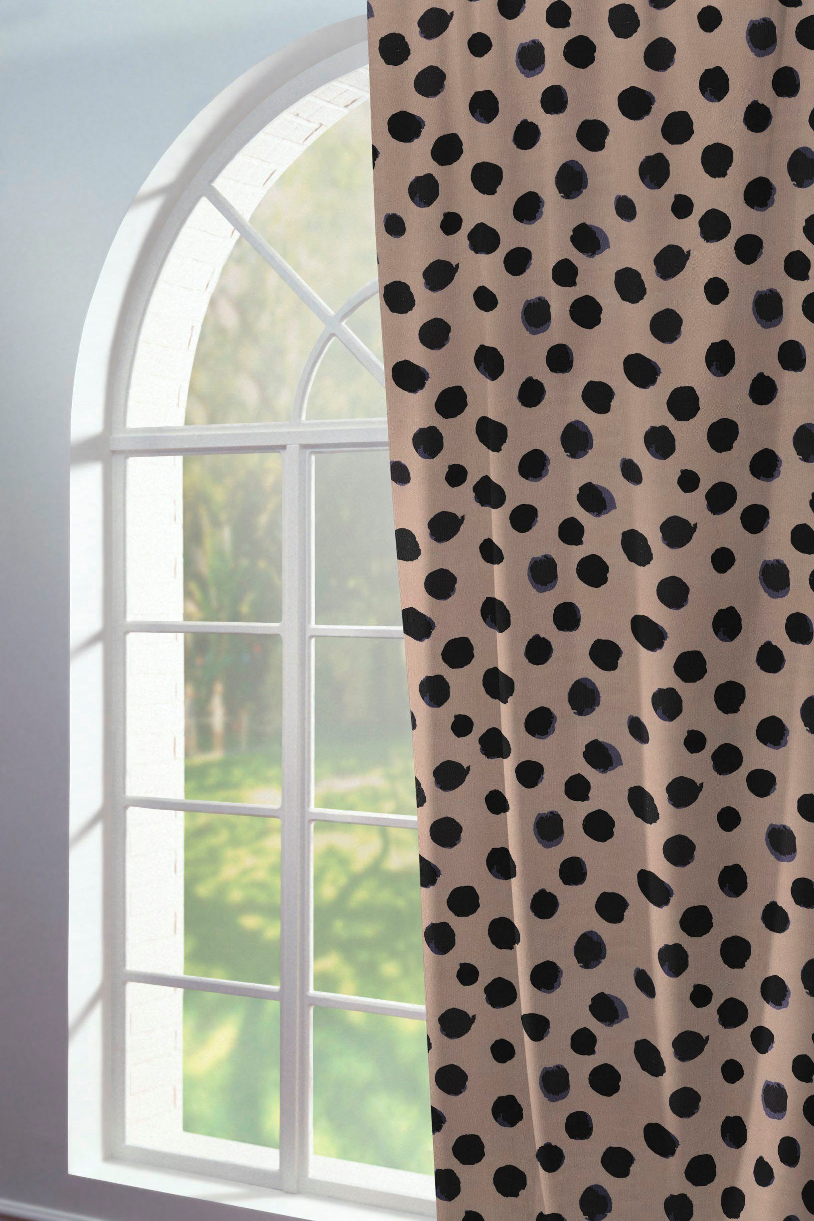 Vorhang Dots, Adam, Ösen (1 lila nachhaltige St), Materialien blickdicht, Jacquard