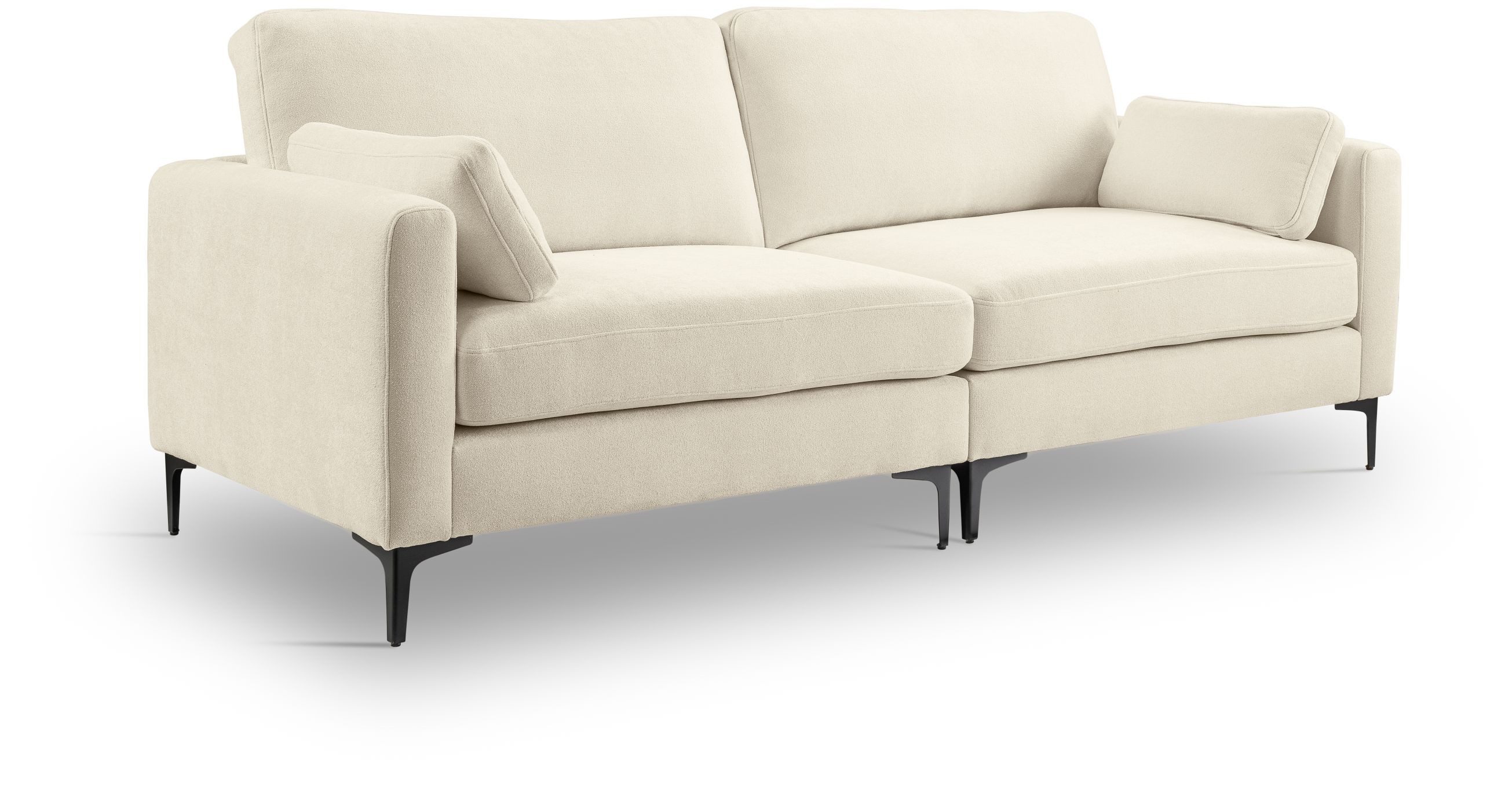 xonox.home 3,5-Sitzer, Sofa aus Webstoff in creme inkl. Zierkissen B/H/T: 225x92x97cm