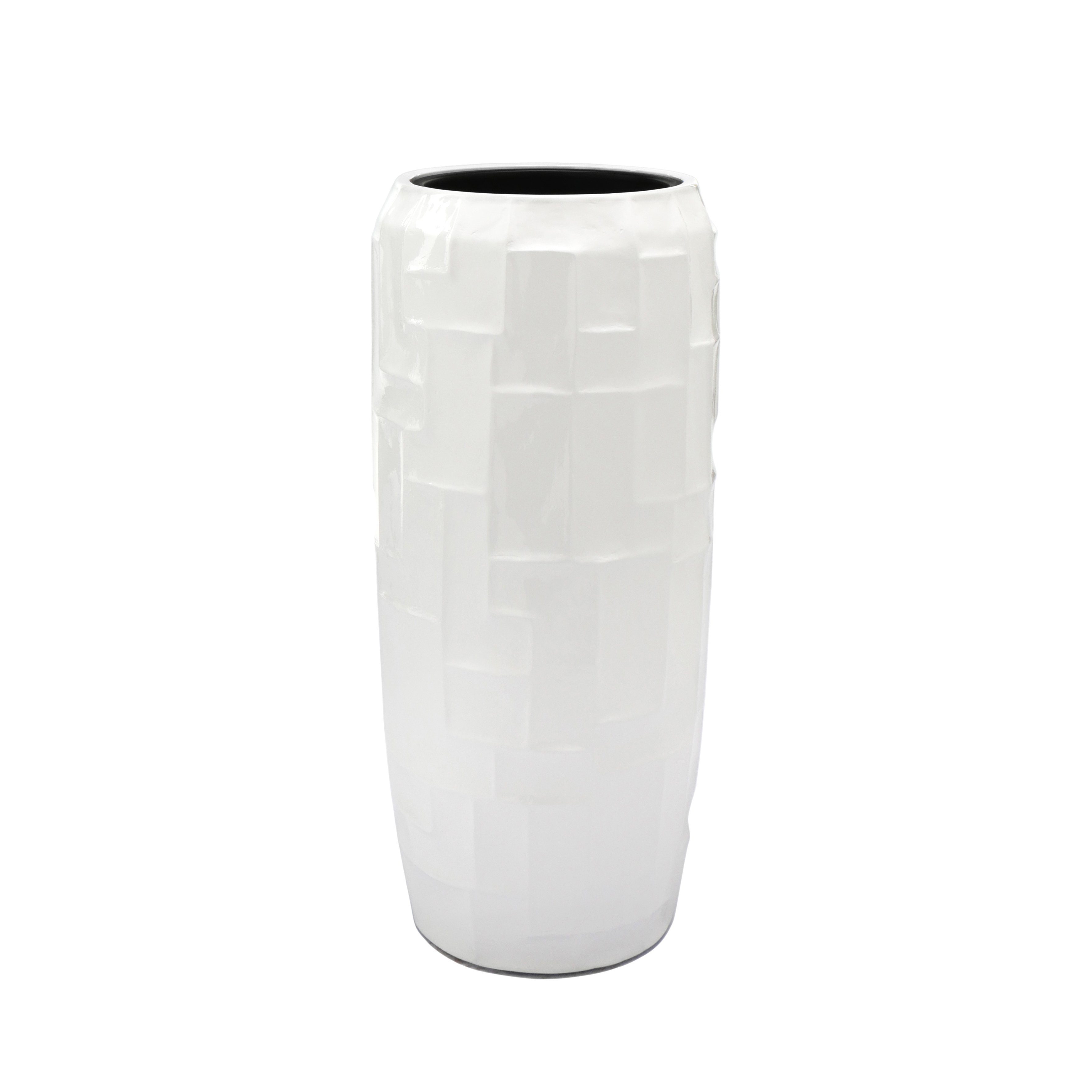 Flingora Bodenvase Mara, mit Einsatz - Fiberglas - Indoor & Outdoor - Weiß - Höhe 75 cm