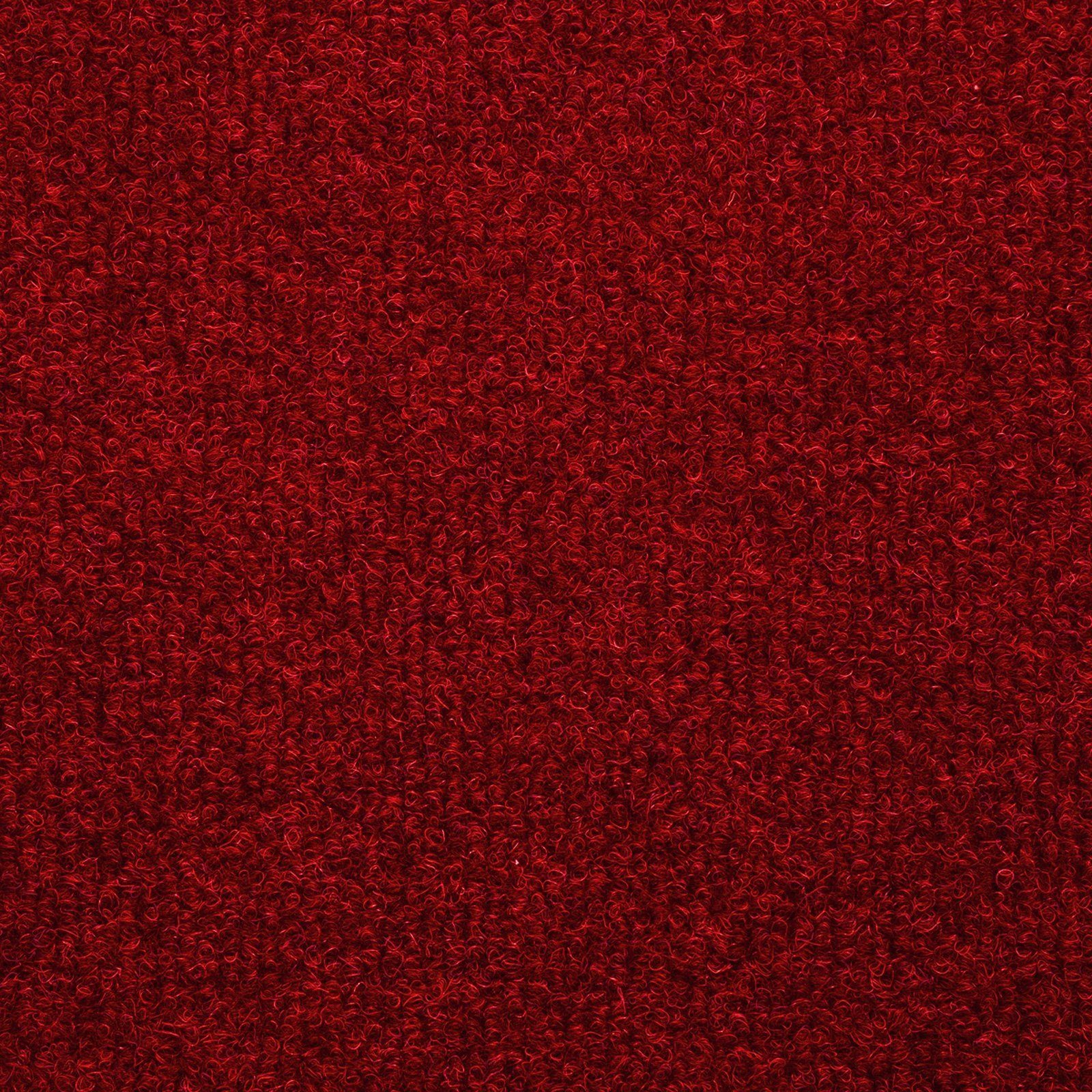 Selbstliegend Rot 50 pura, in 50 5 6 Erhältlich casa Can, Teppichfliese x Farben, Can cm, Gerippt, Quadratisch, mm, Bodenschutz, Höhe:
