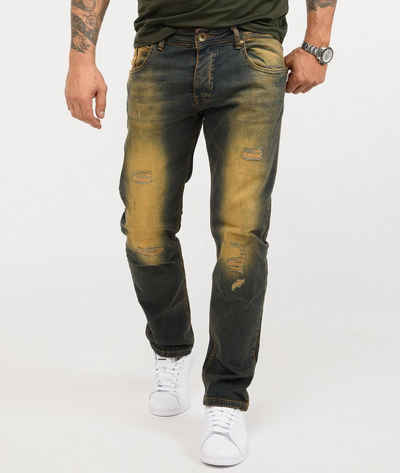 Rock Creek Regular-fit-Jeans Herren Jeans Stonewashed Dirty-Wash RC-329